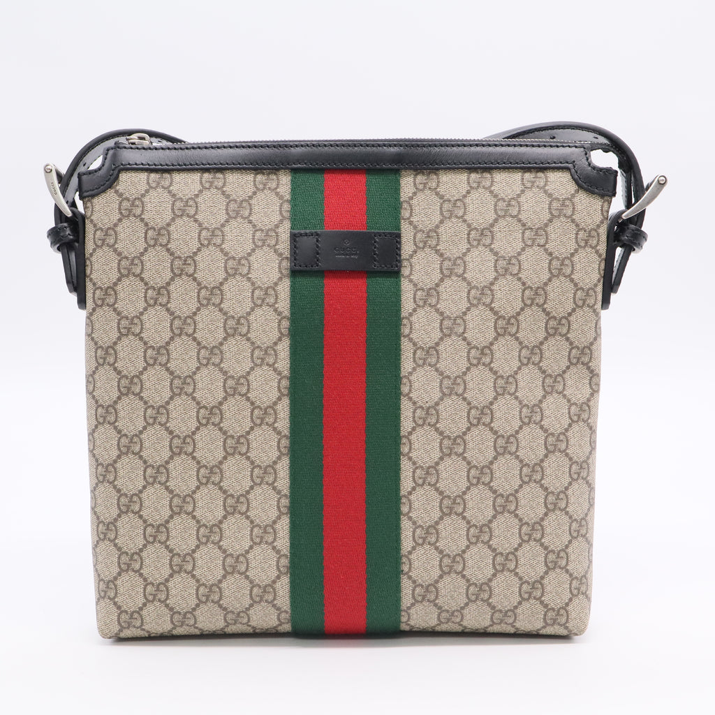 GG Supreme Monogram Web Messenger Bag  B20346