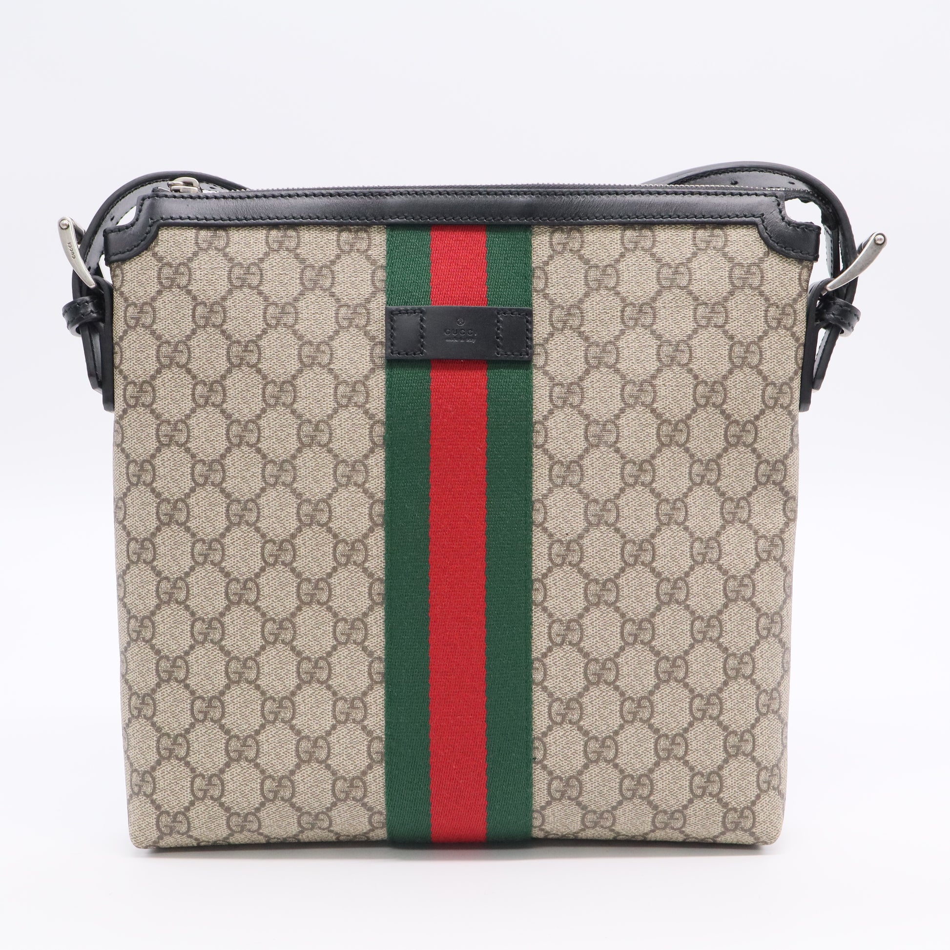 GG Supreme Monogram Web Messenger Bag  B20346
