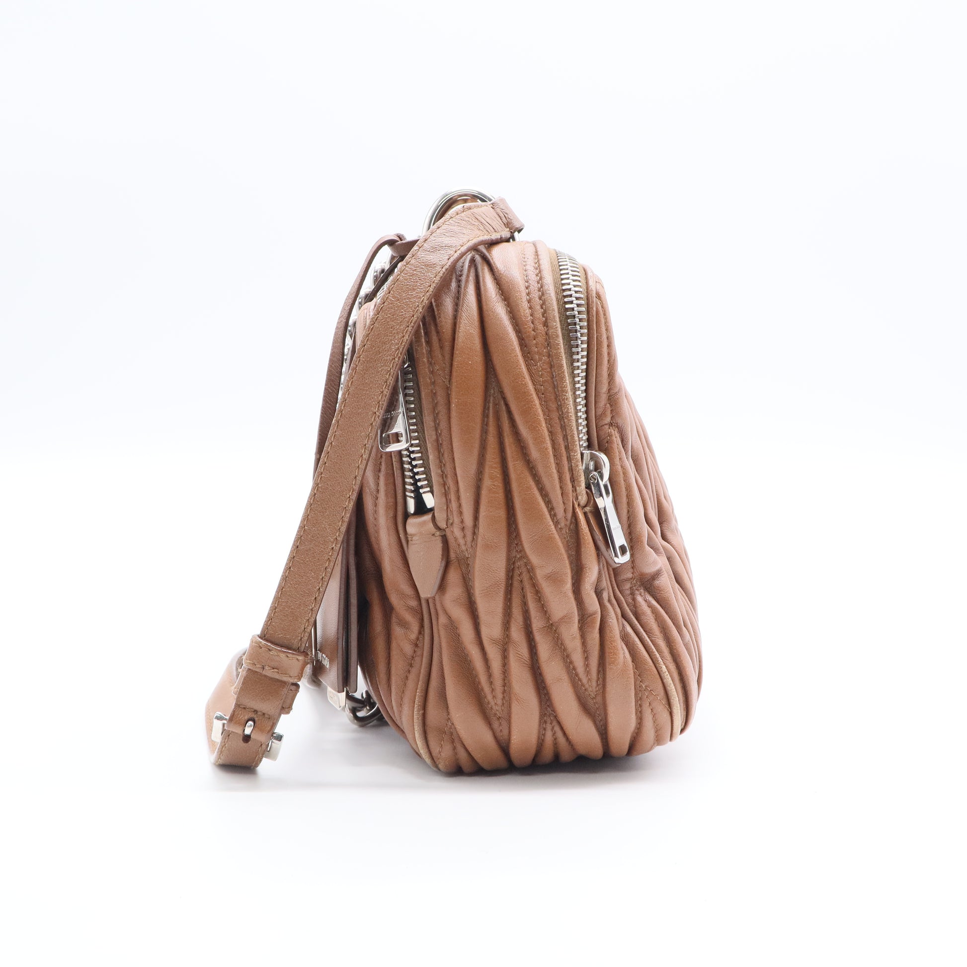 Miu Miu Nappa Matelasse Camera Bag Cammeo Twins LDJ2853