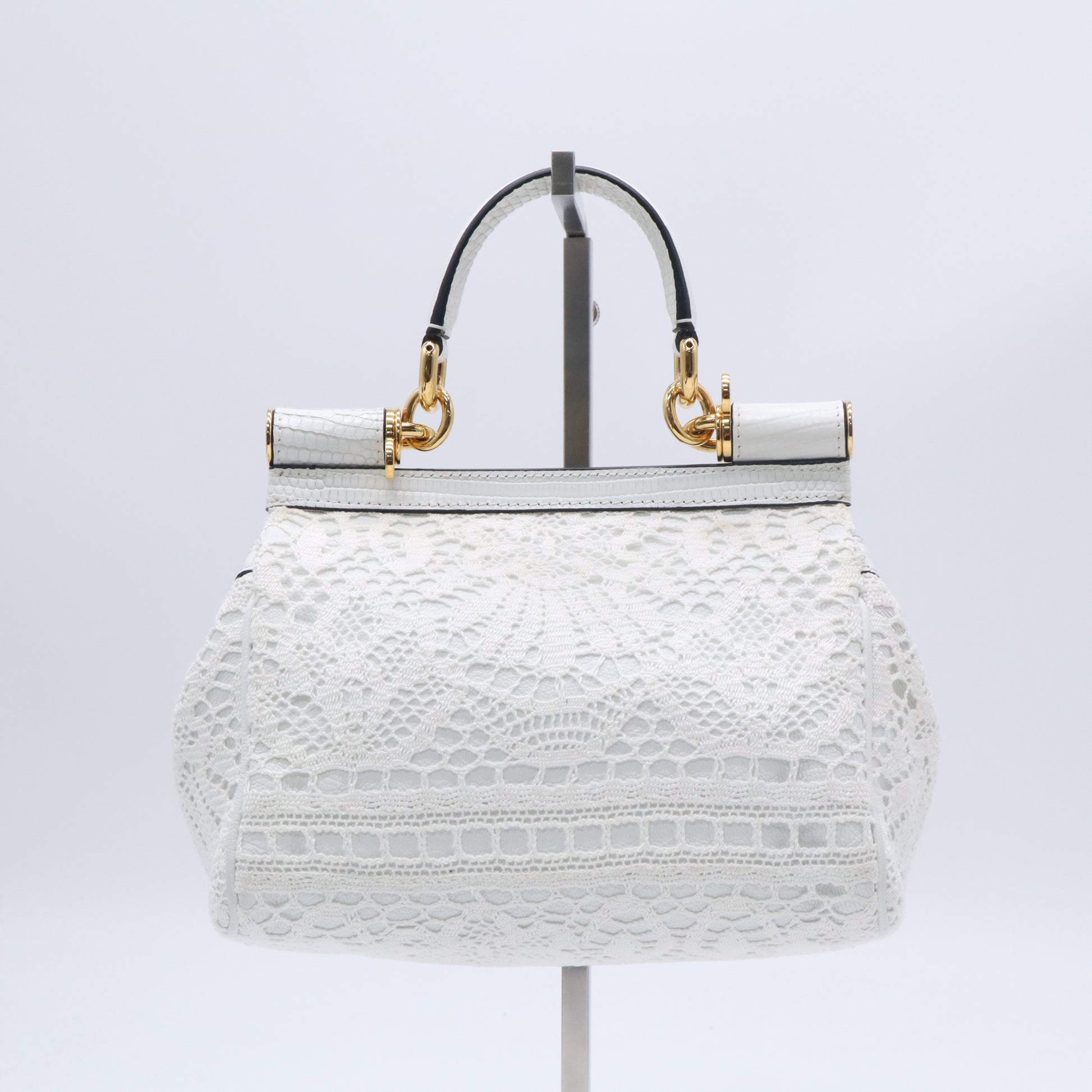 Dolce & Gabbana Medium Sicily Bag in Crochet Raffia B24029