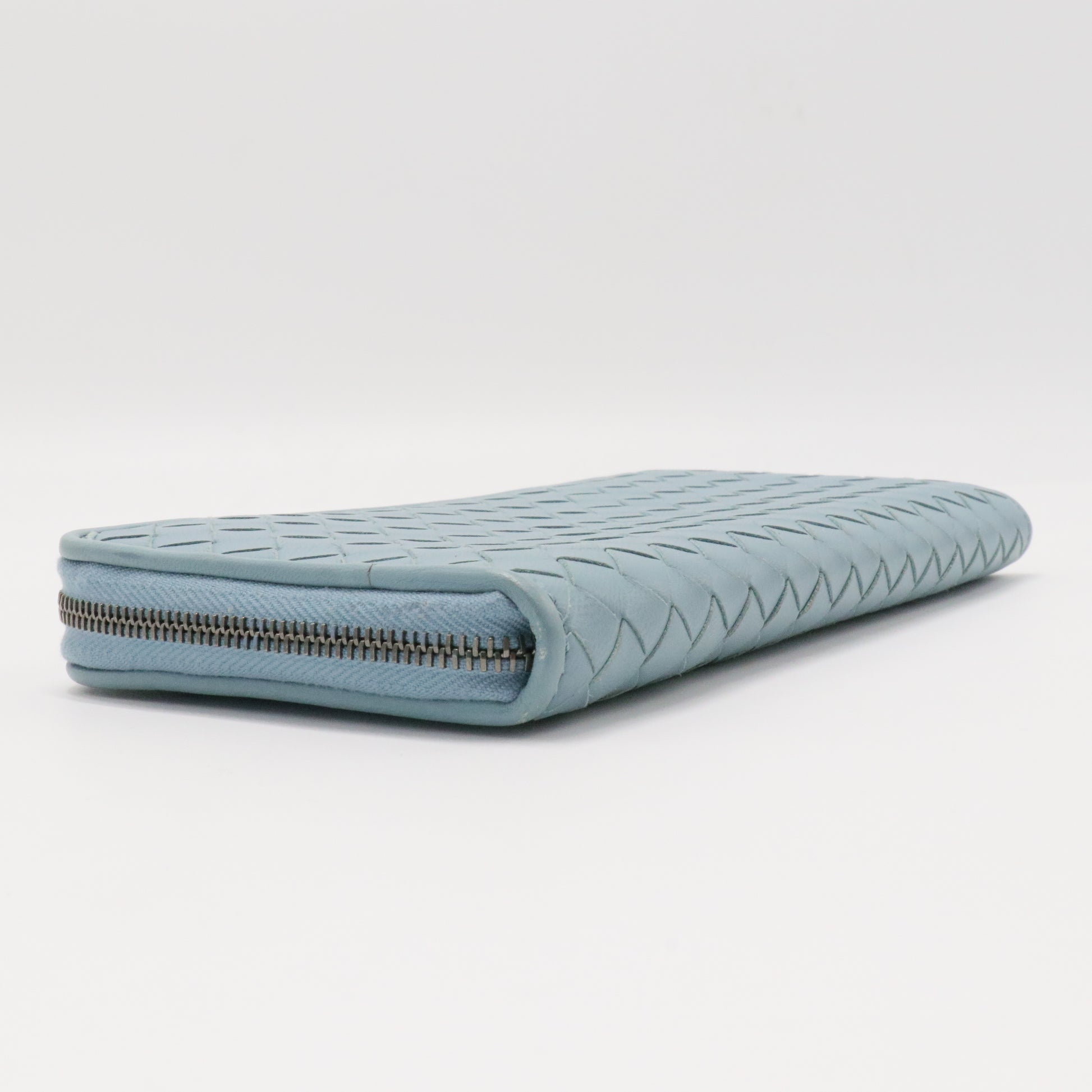 Nappa Intrecciato Zip Around Wallet
