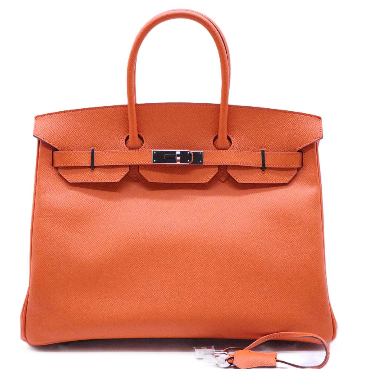 Birkin Handbag Orange H Epsom with Palladium Hardware 35