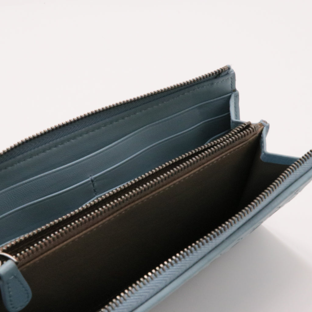 Nappa Intrecciato Zip Around Wallet