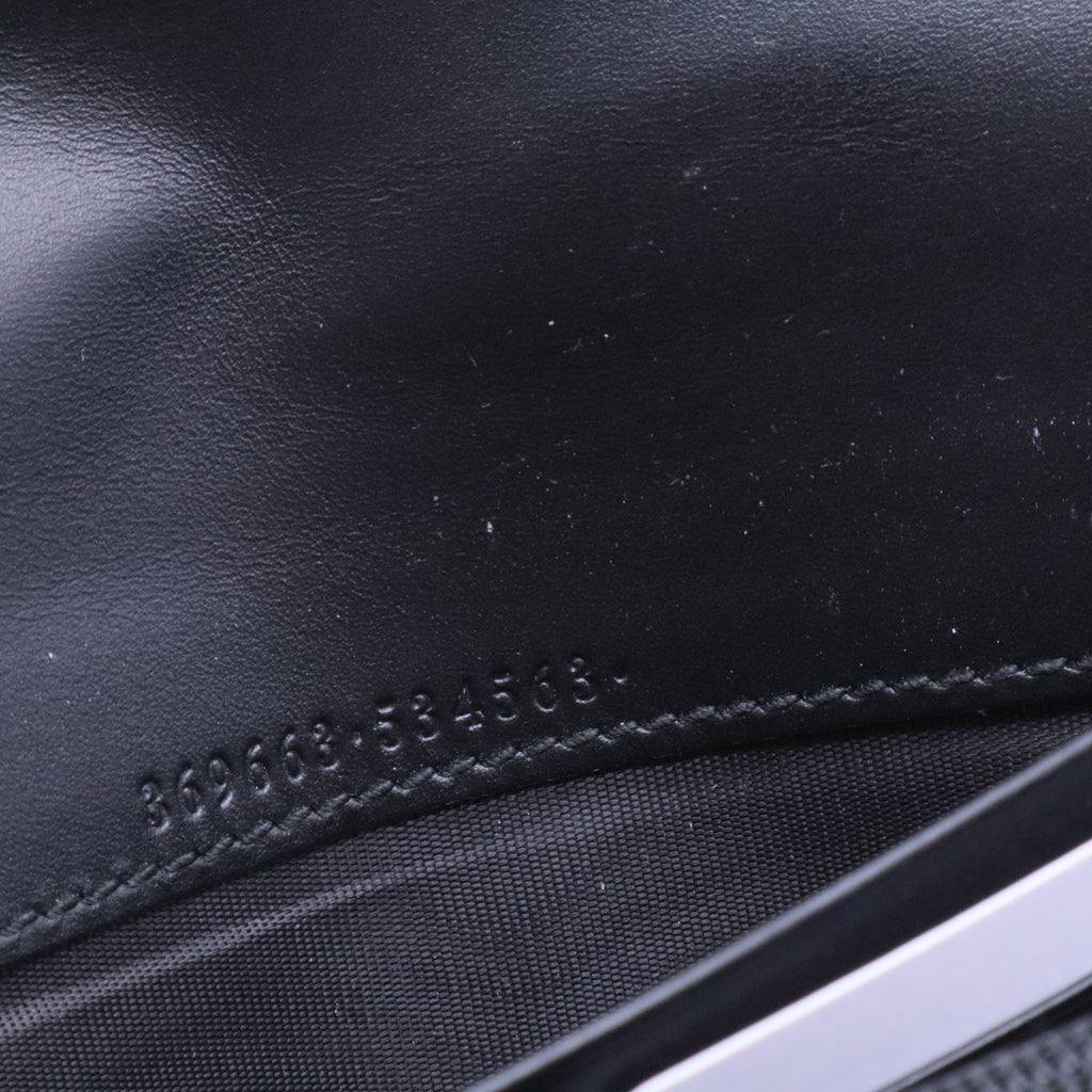 Gucci Black Guccissima Leather GG Icon Continental Wallet