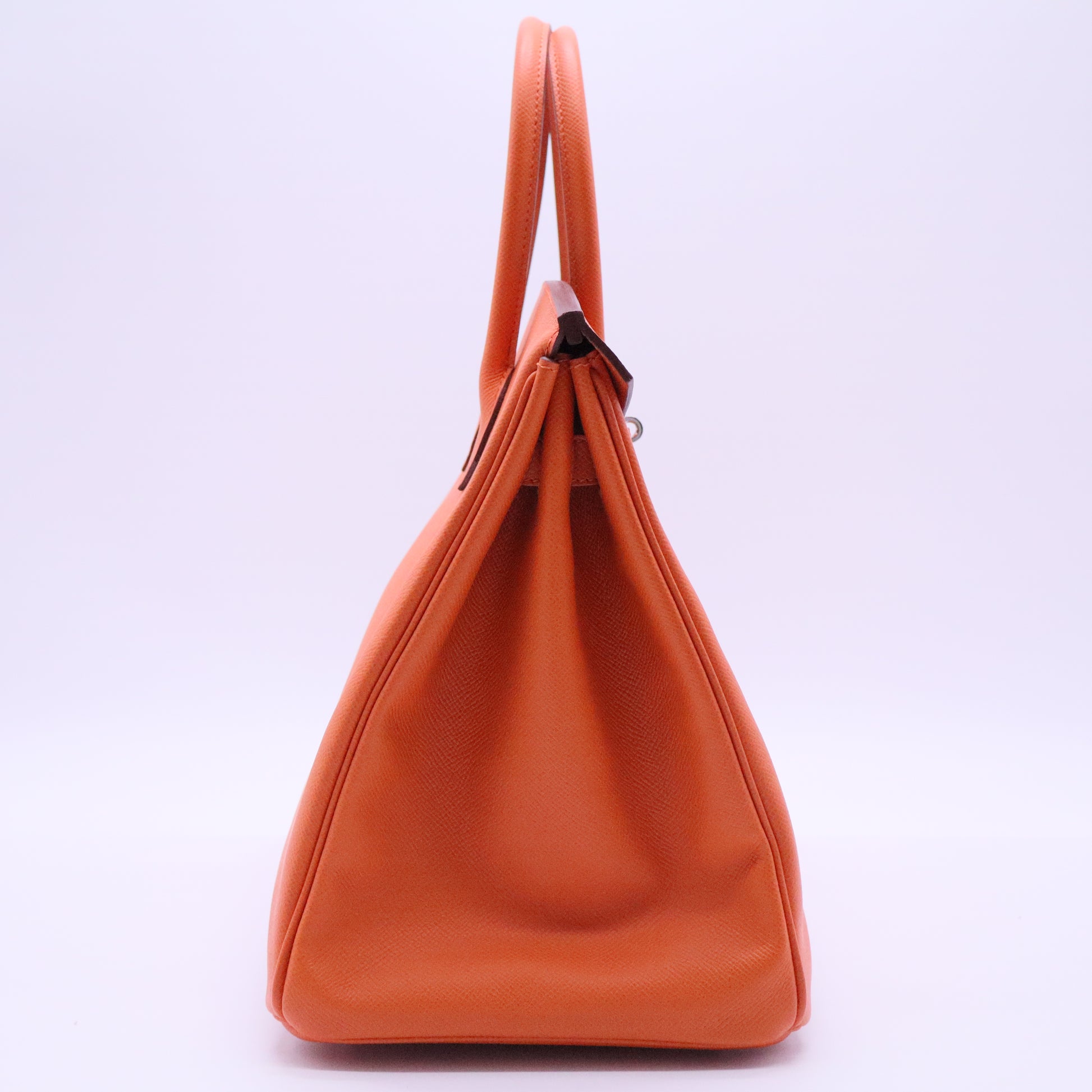 Birkin Handbag Orange H Epsom with Palladium Hardware 35