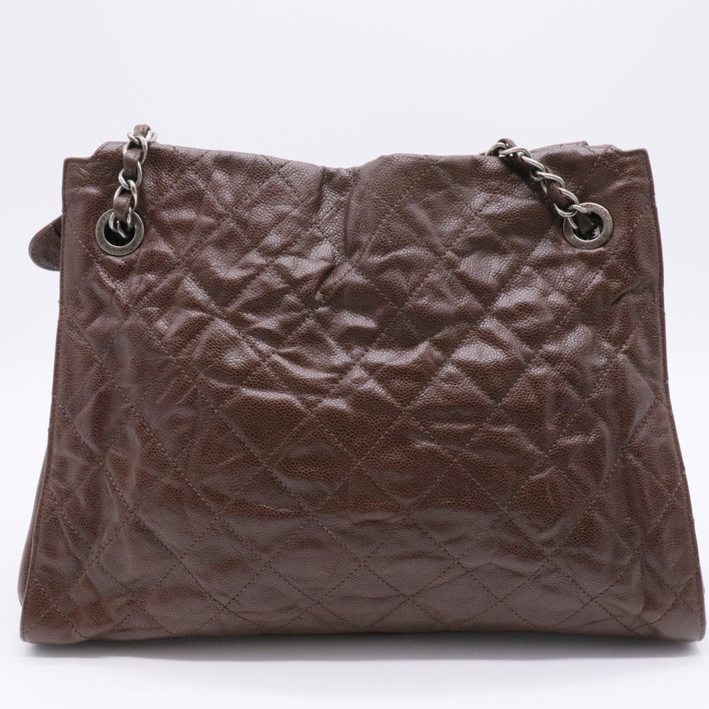 Chic Shopping Tote Quilted Caviar Large