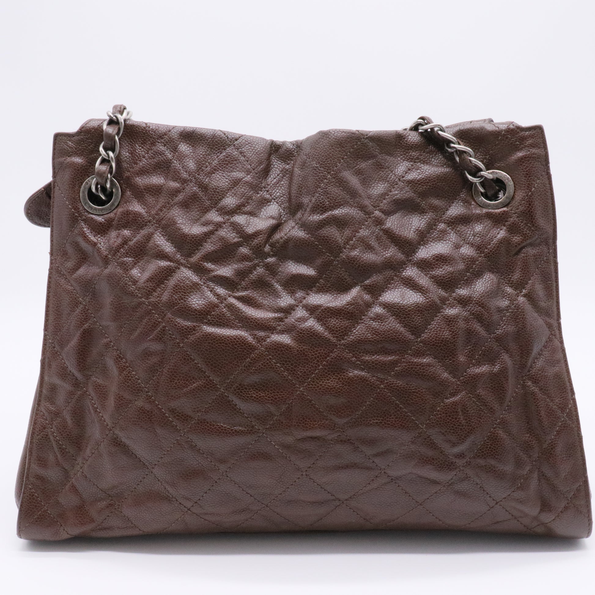 Chic Shopping Tote Quilted Caviar Large