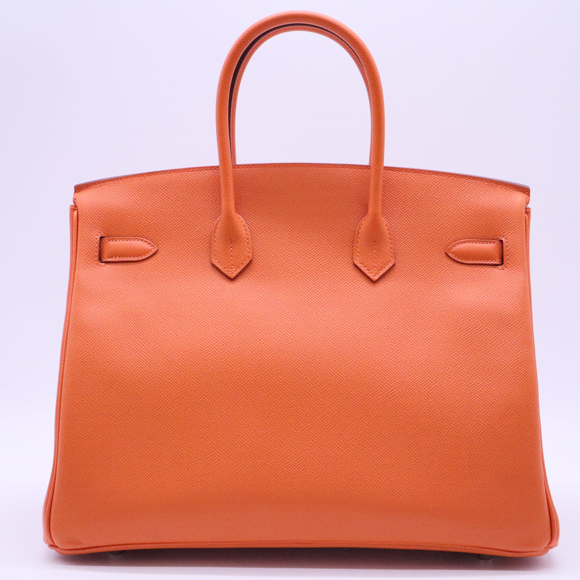 Birkin Handbag Orange H Epsom with Palladium Hardware 35