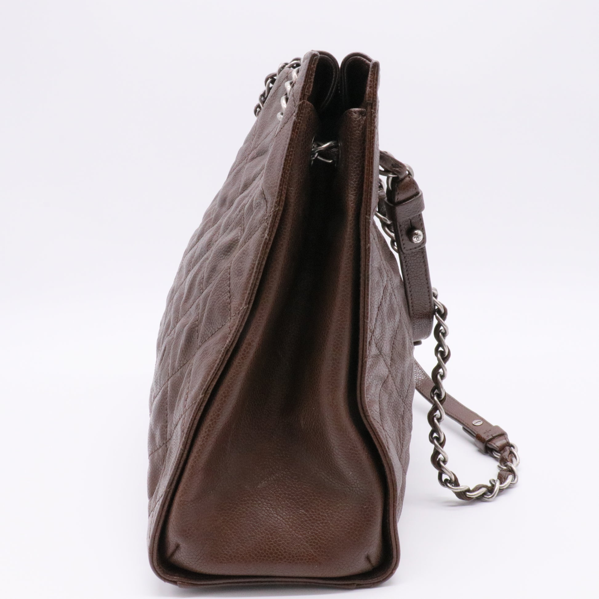Chic Shopping Tote Quilted Caviar Large