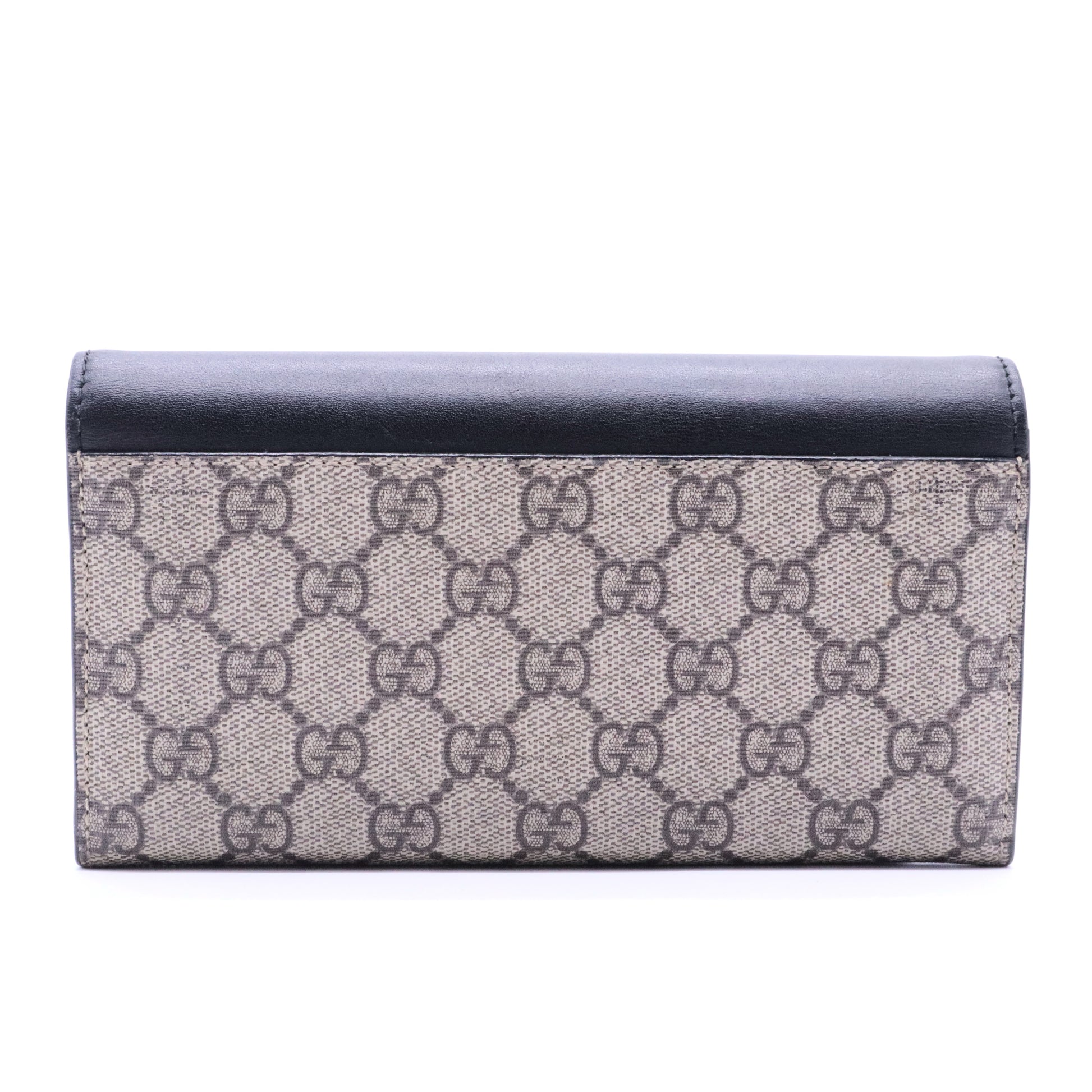 GG Supreme Monogram Mini Peony Pearly Black