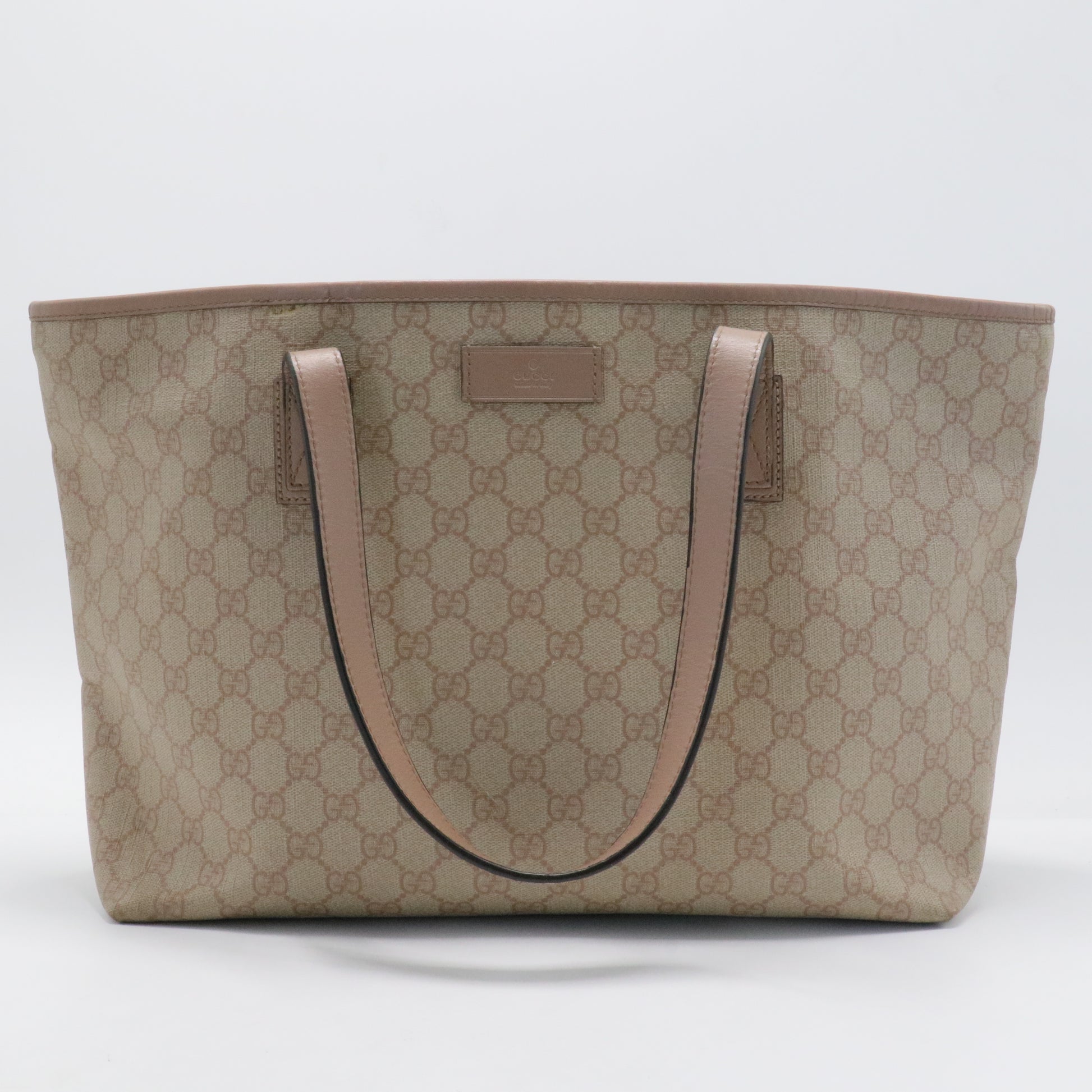 GG Supreme Monogram Medium Zippered Shopping Tote Winter Rose