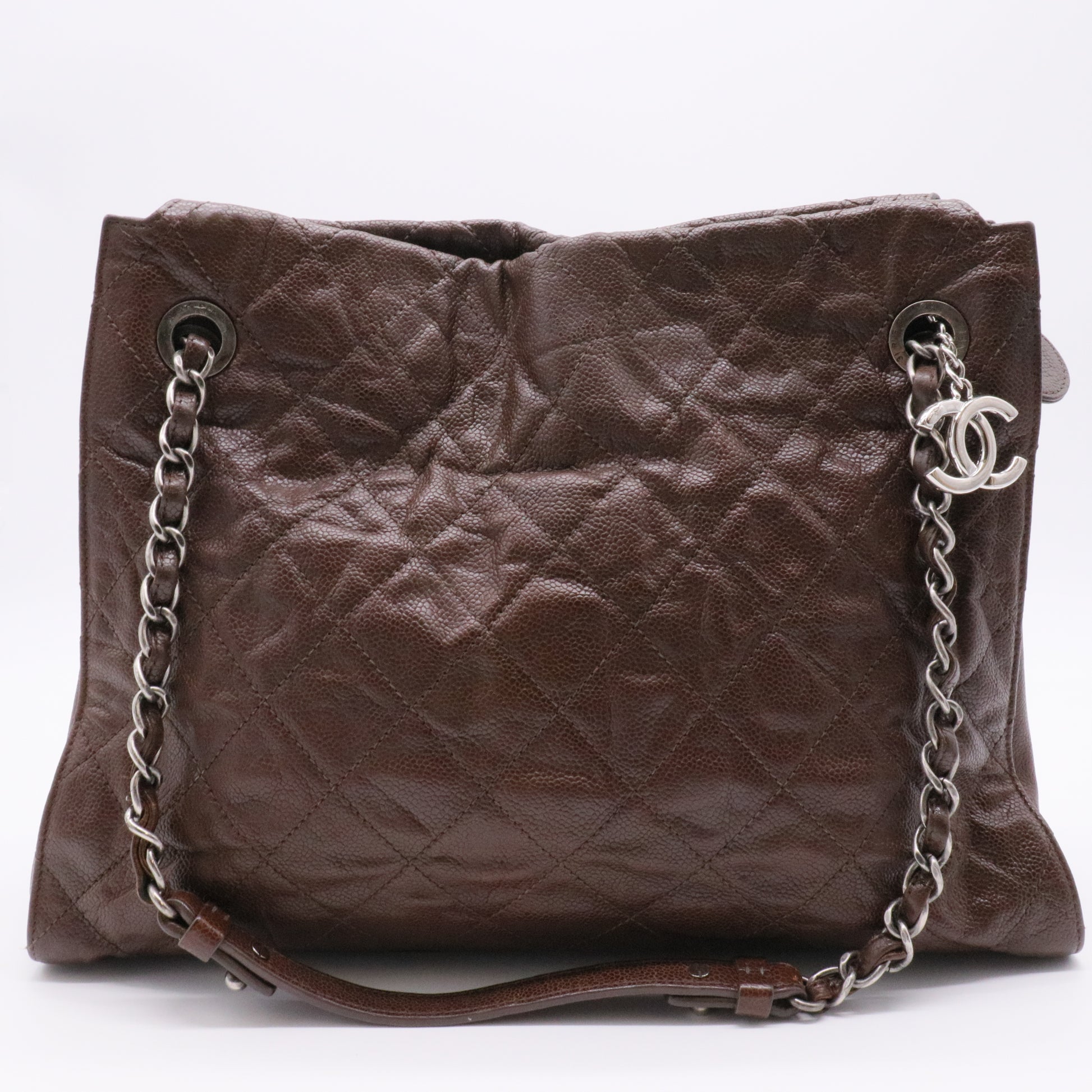 Chic Shopping Tote Quilted Caviar Large