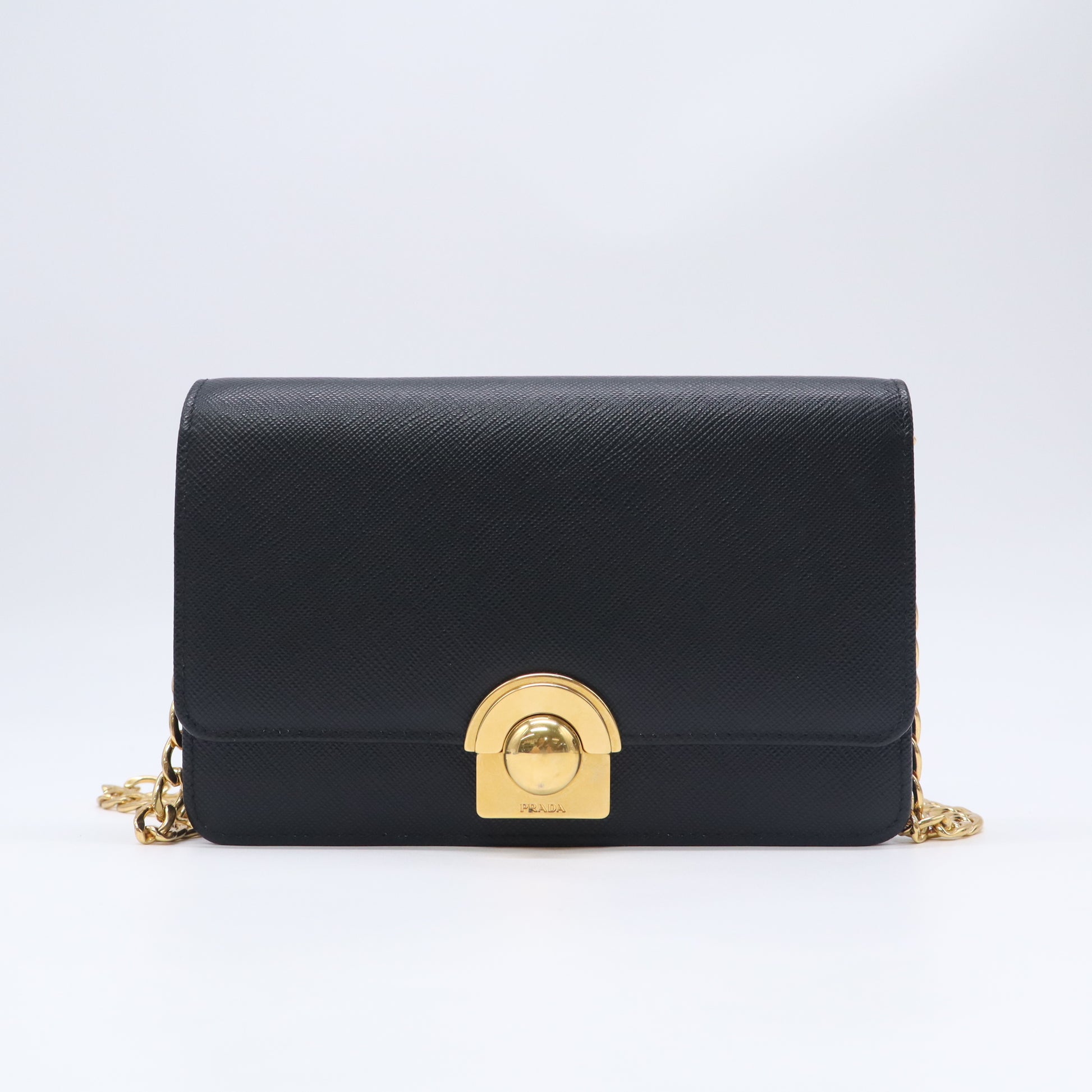 Saffiano Leather Arcade Wallet on Chain Mini B24108