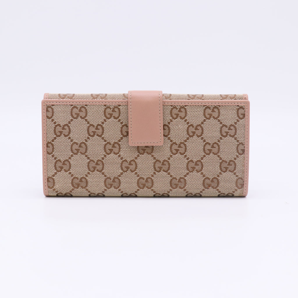 Gucci Ebony GG Canvas Mayfair Continental Wallet W22698