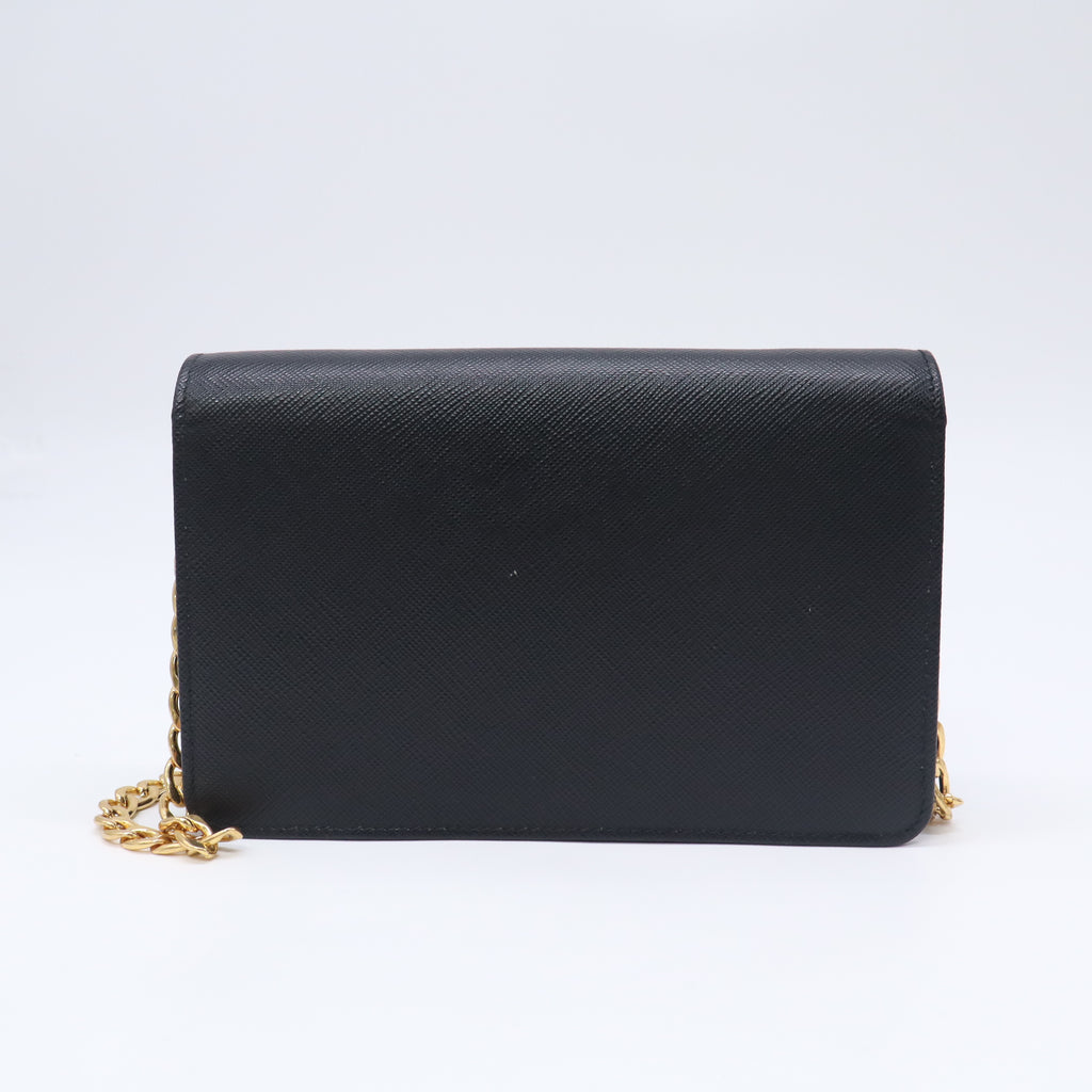 Saffiano Leather Arcade Wallet on Chain Mini B24108
