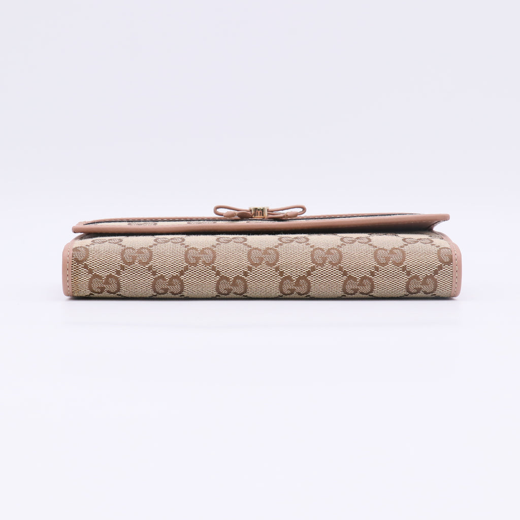 Gucci Ebony GG Canvas Mayfair Continental Wallet W22698