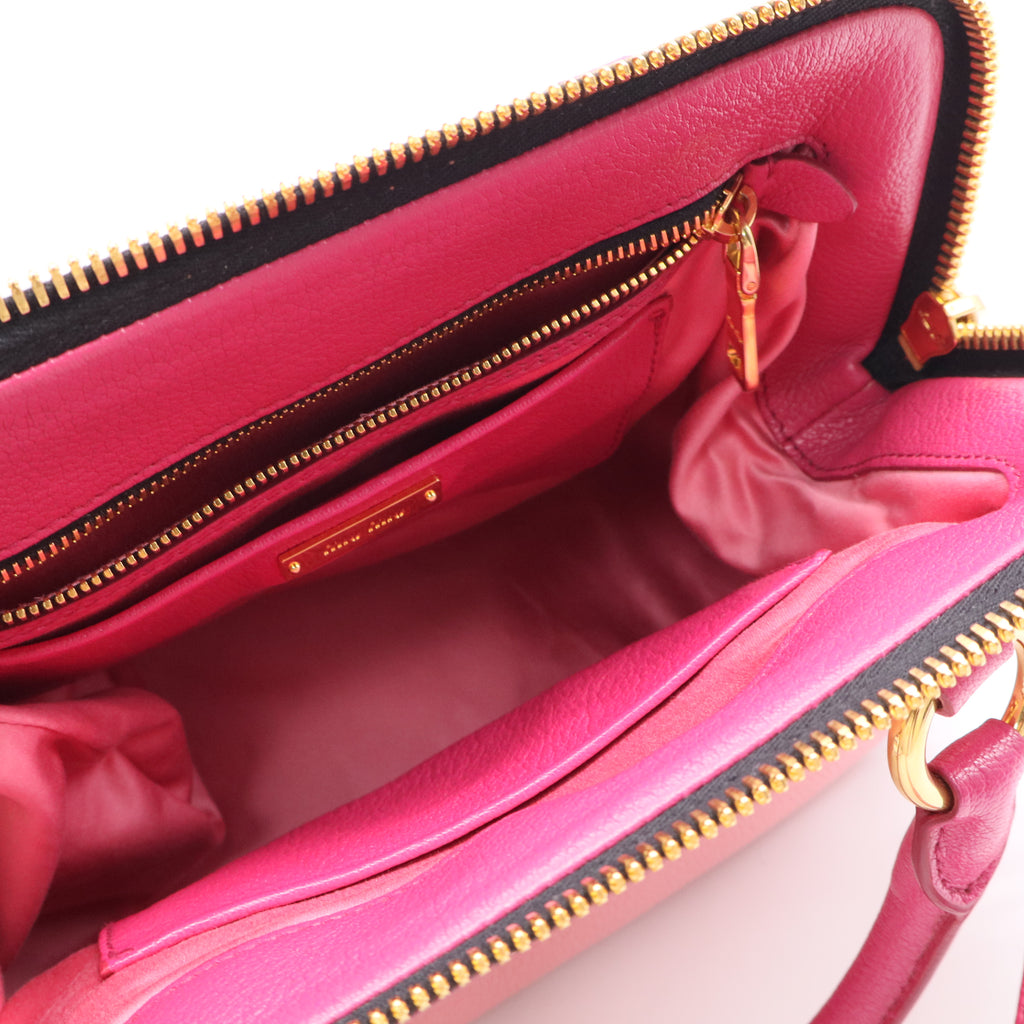 Goatskin Madras Bi-Color Bowling Bag Twins B20414