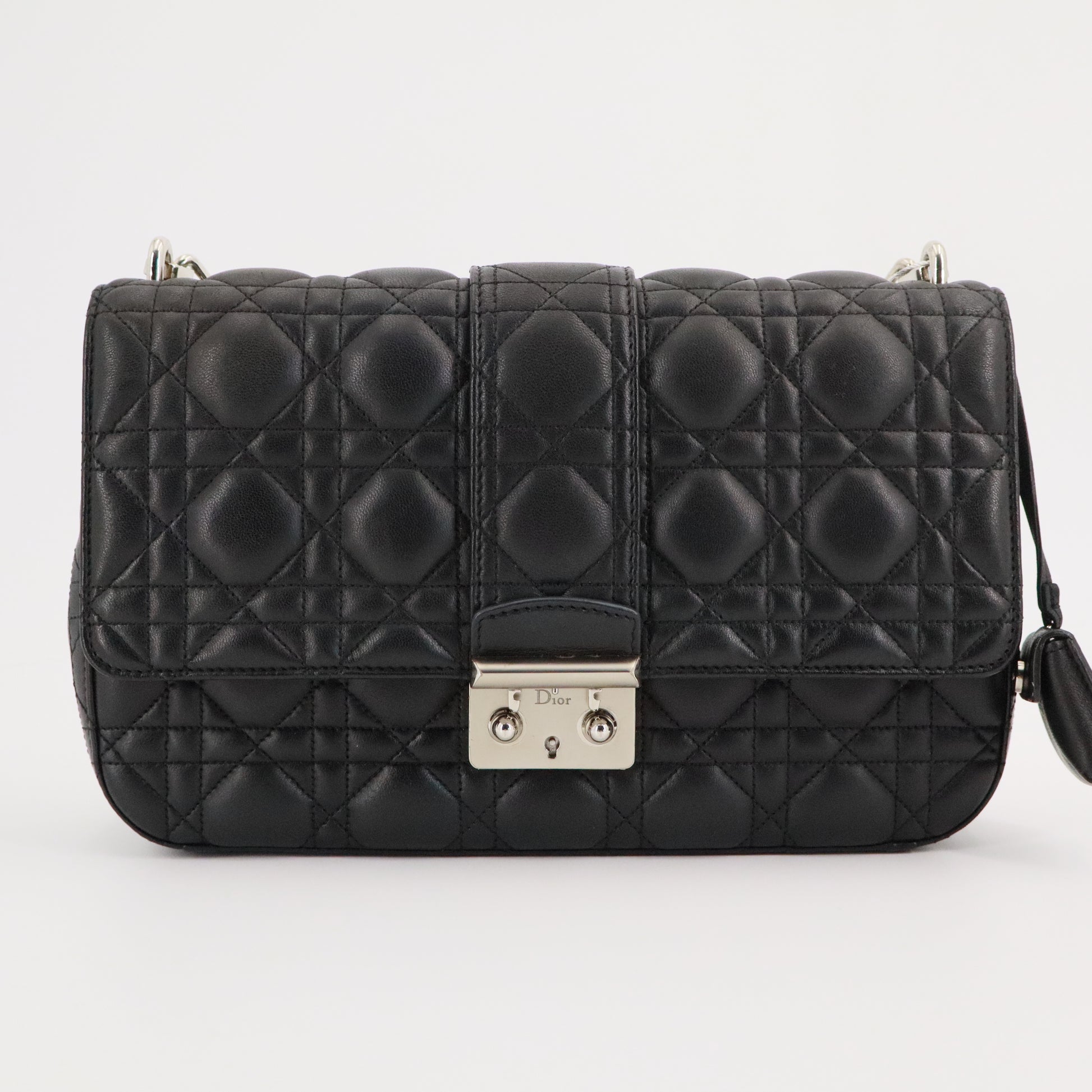 Miss Dior Flap Bag Cannage Quilt Lambskin Medium twins