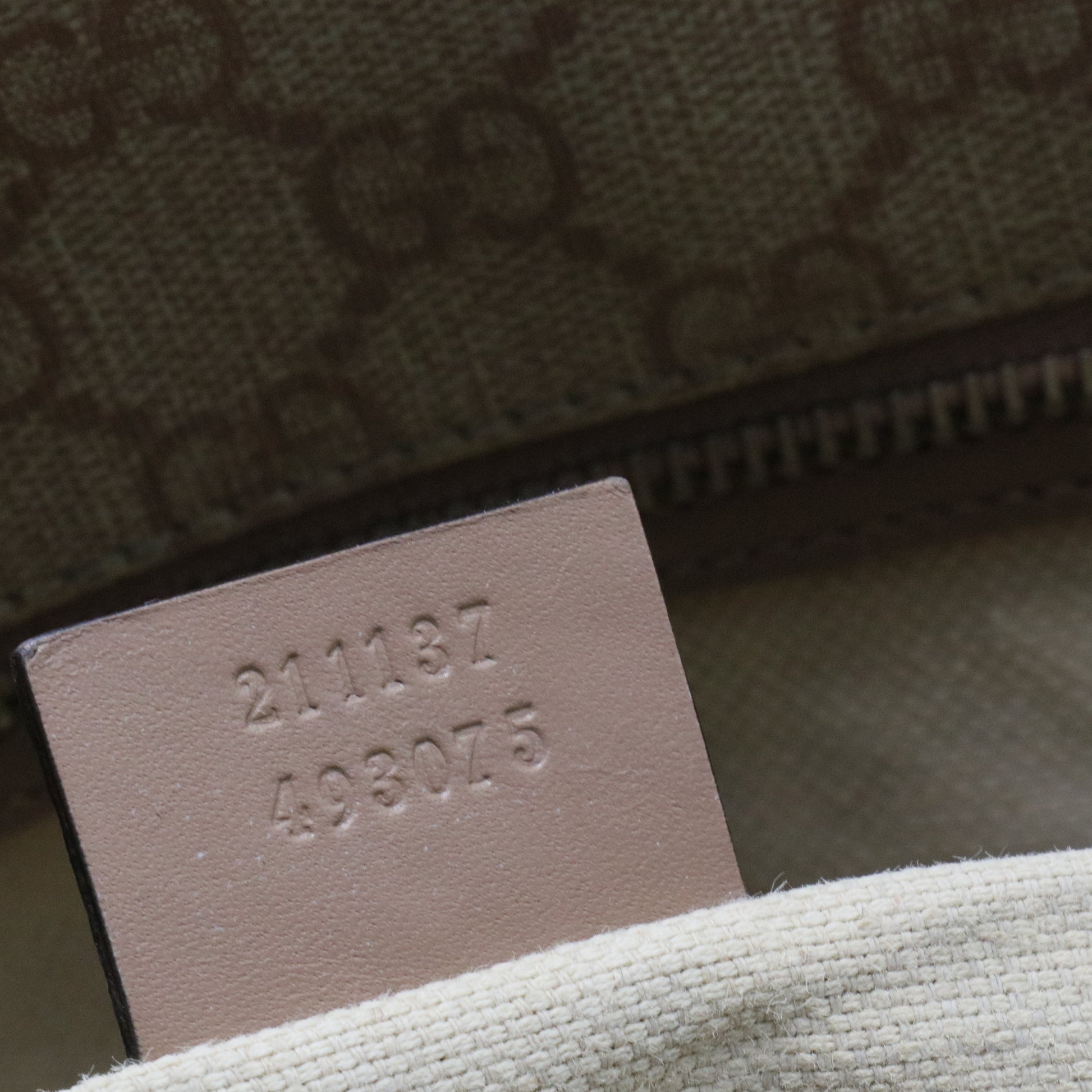 GG Supreme Monogram Medium Zippered Shopping Tote Winter Rose