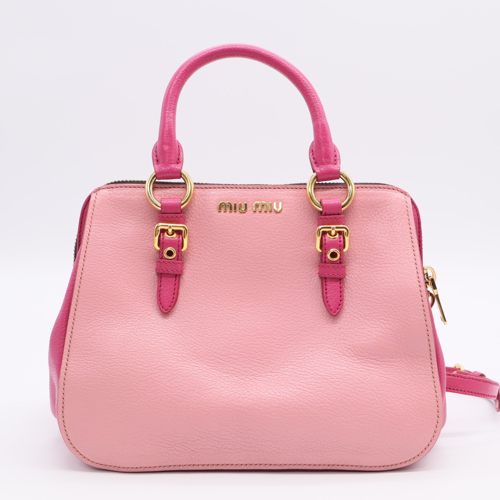 Goatskin Madras Bi-Color Bowling Bag Twins B20414