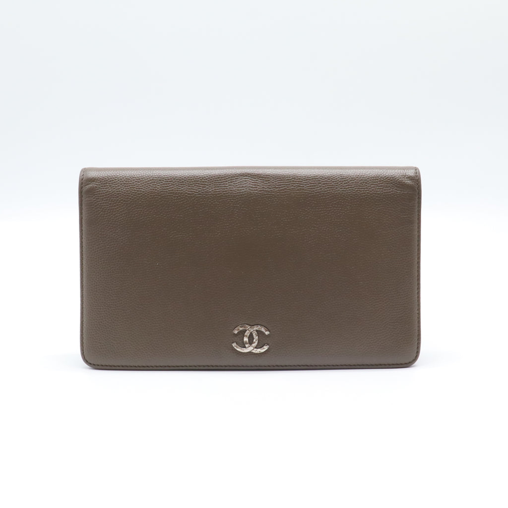 CHANEL Caviar Leather Wallet W21486