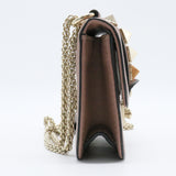 Glam Lock Shoulder Bag Leather Mini