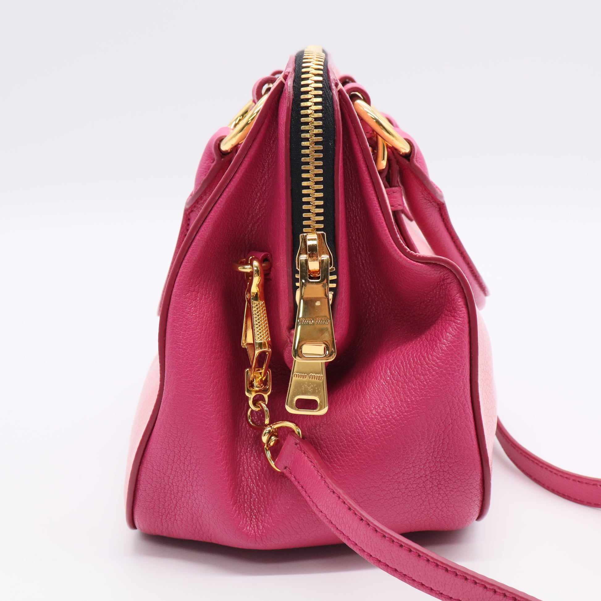 Goatskin Madras Bi-Color Bowling Bag Twins B20414