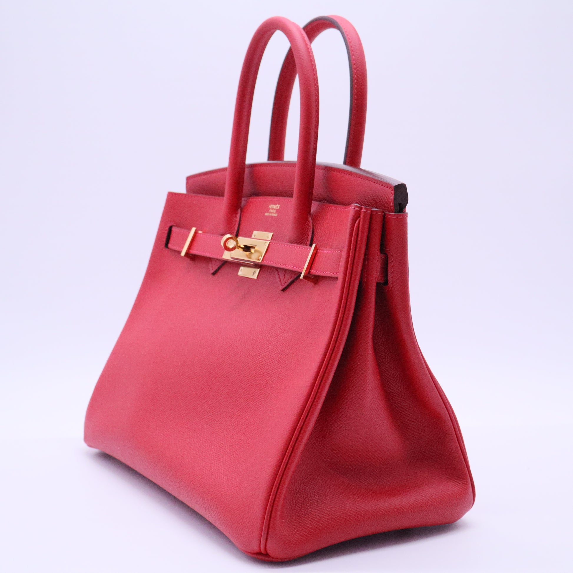 Birkin Handbag Rouge Casaque Epsom with Gold Hardware 30