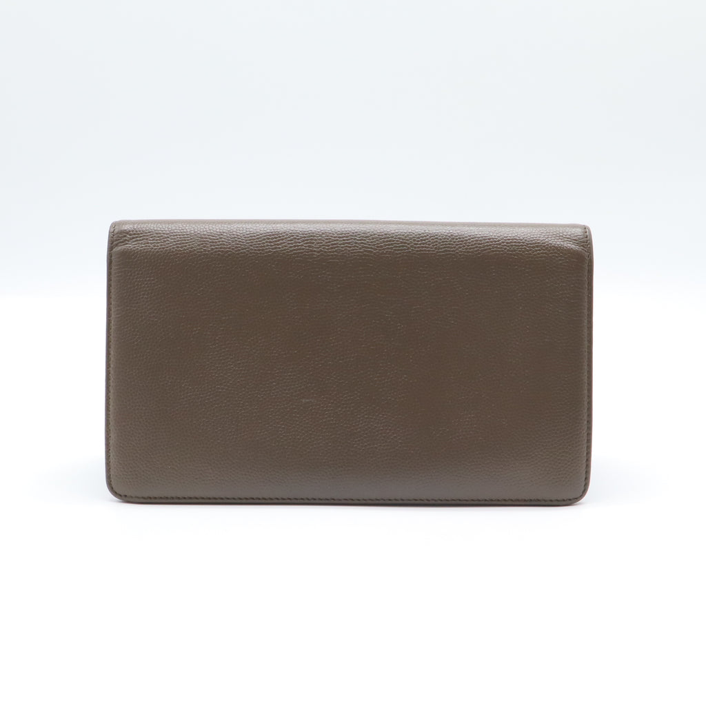 CHANEL Caviar Leather Wallet W21486