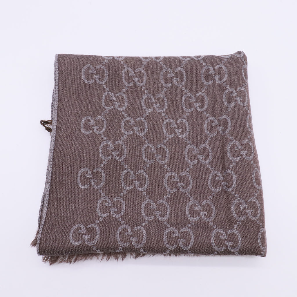 Gucci GG Patterned Wool Scarf W23079