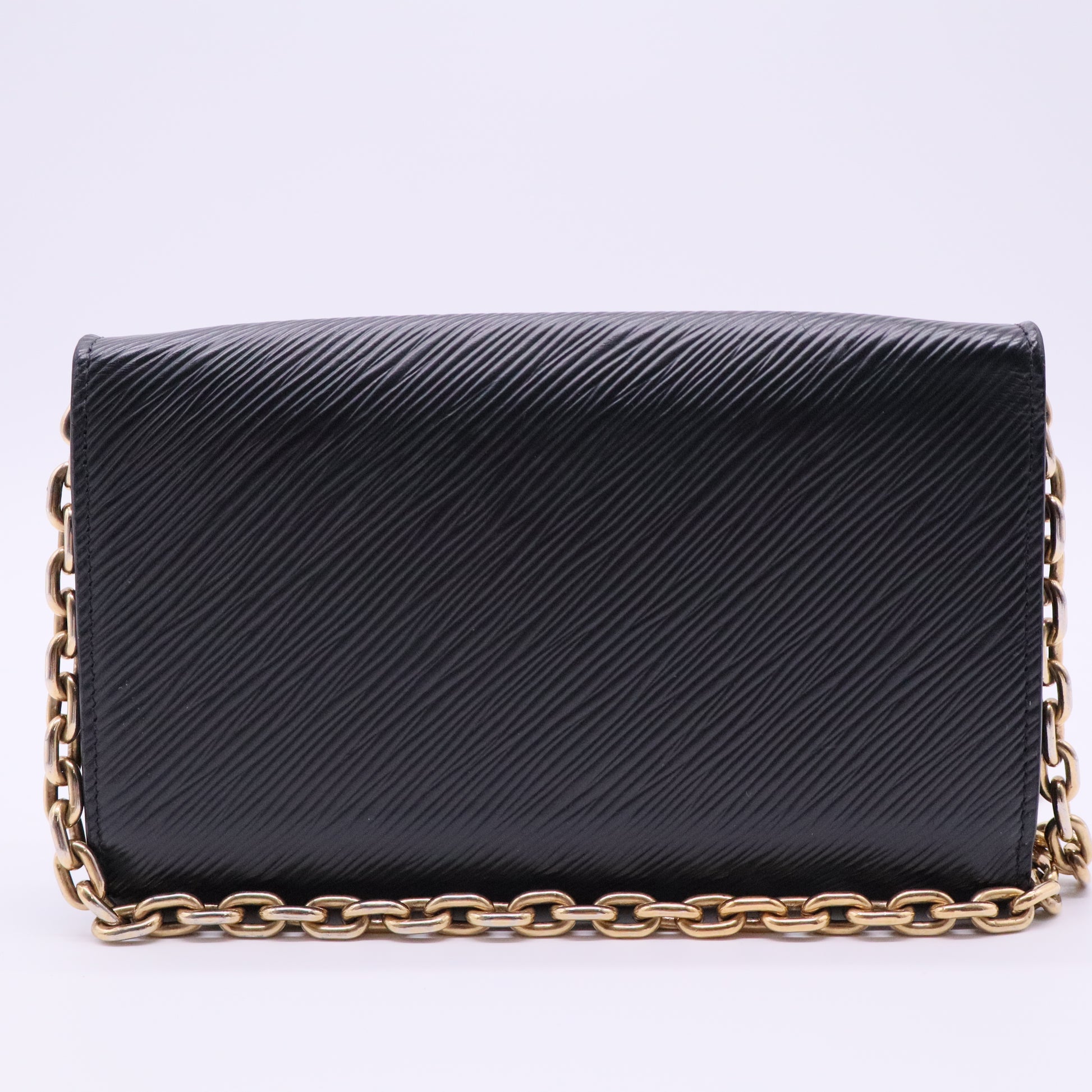 Louis Vuitton Epi Mechanical Flowers Twist Chain Wallet Black