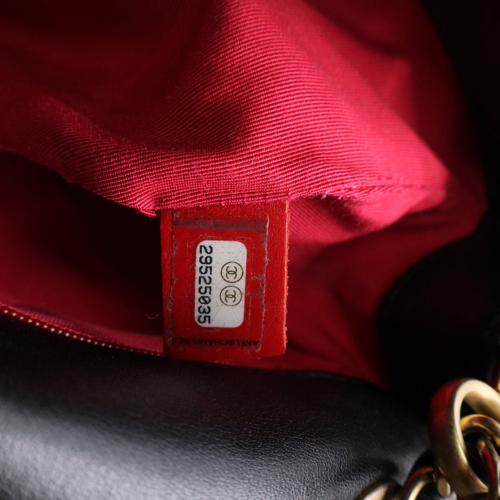 Chanel Calfskin Quilted Enchained Flap Black Twins LDJ2856