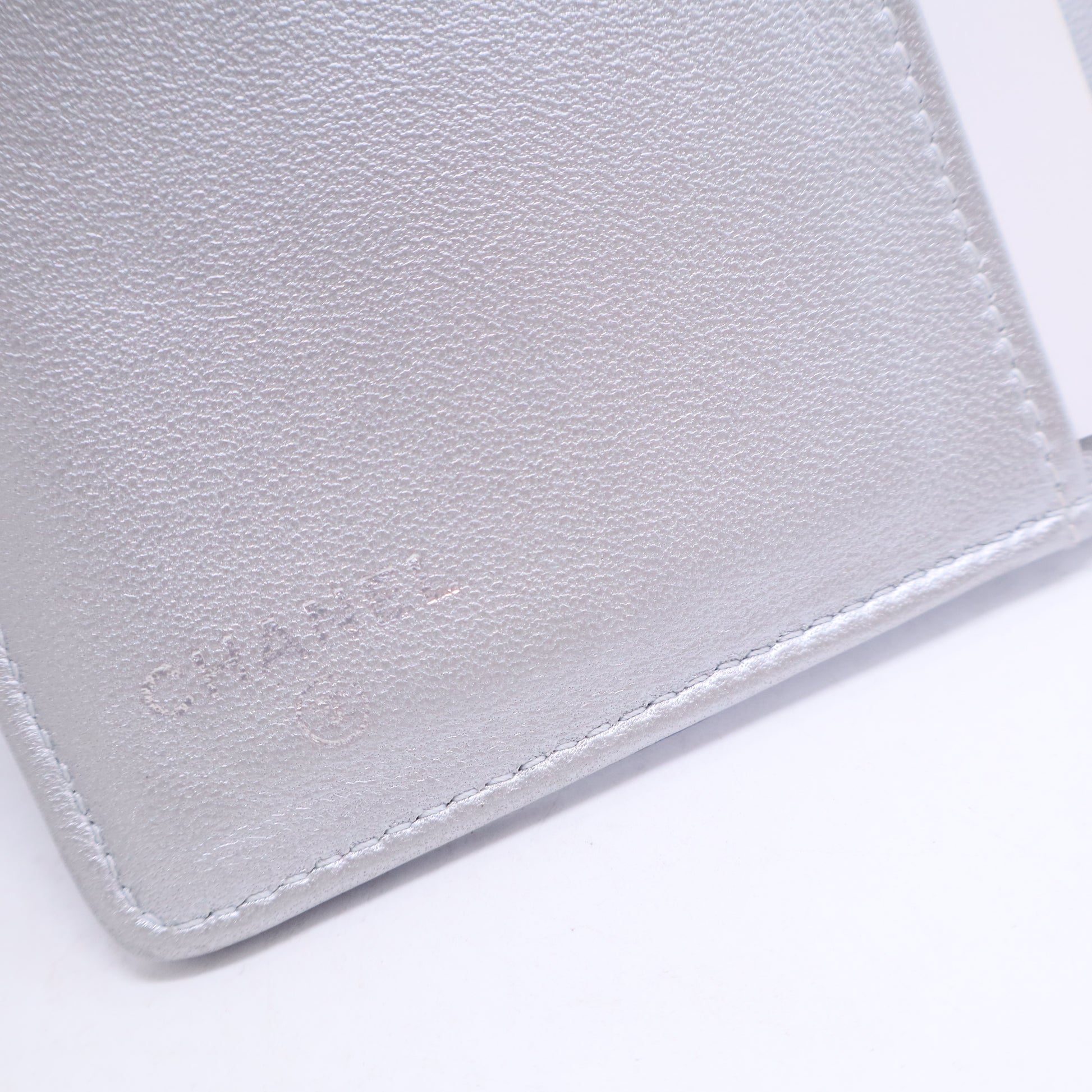 Long Wallet Blue Lambskin Camellia Coco Mark Rare Color W20316