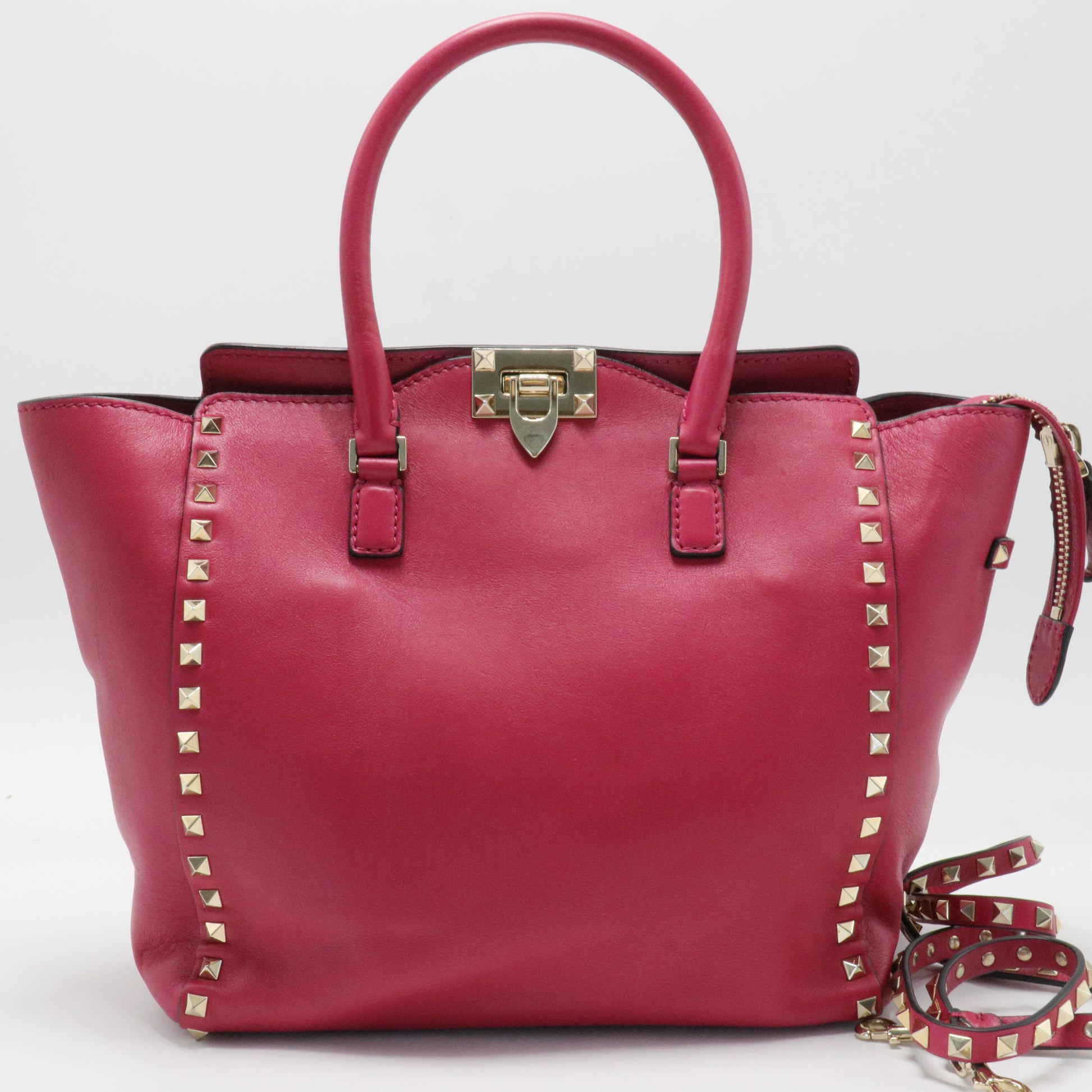 Rockstud Tote Rigid Leather Small