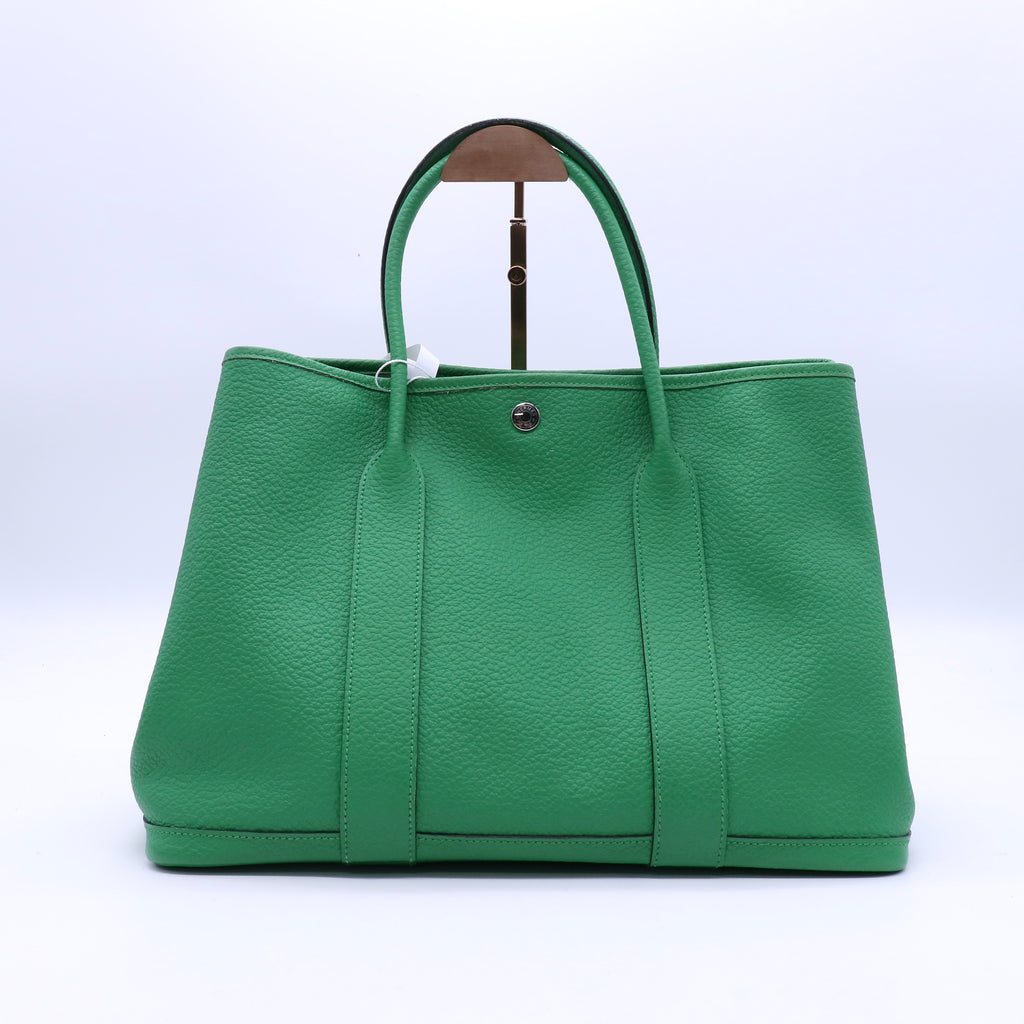 Hermes Bambou Negonda Leather Silk Lined Garden Party 36 Bag B21417