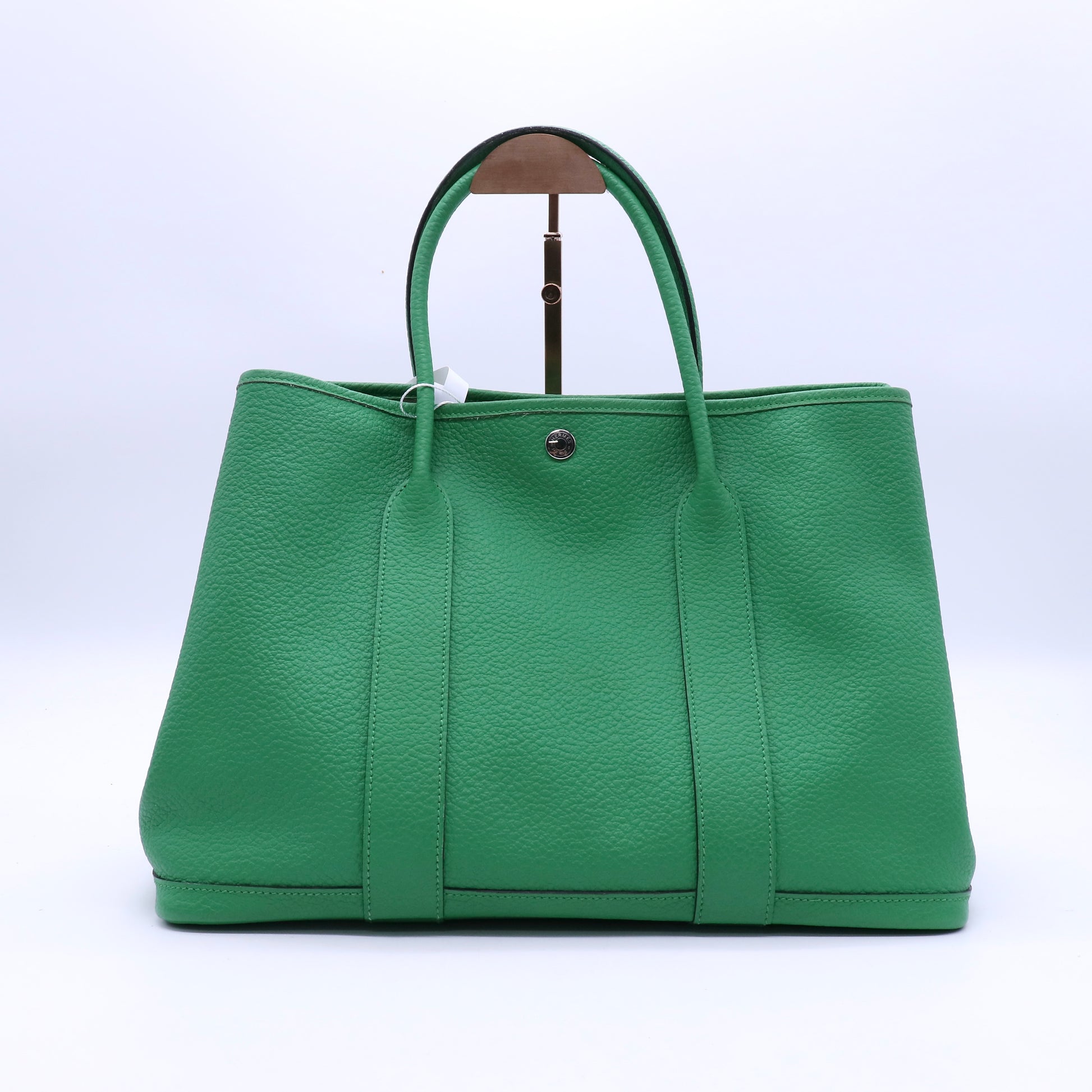 Hermes Bambou Negonda Leather Silk Lined Garden Party 36 Bag B21417