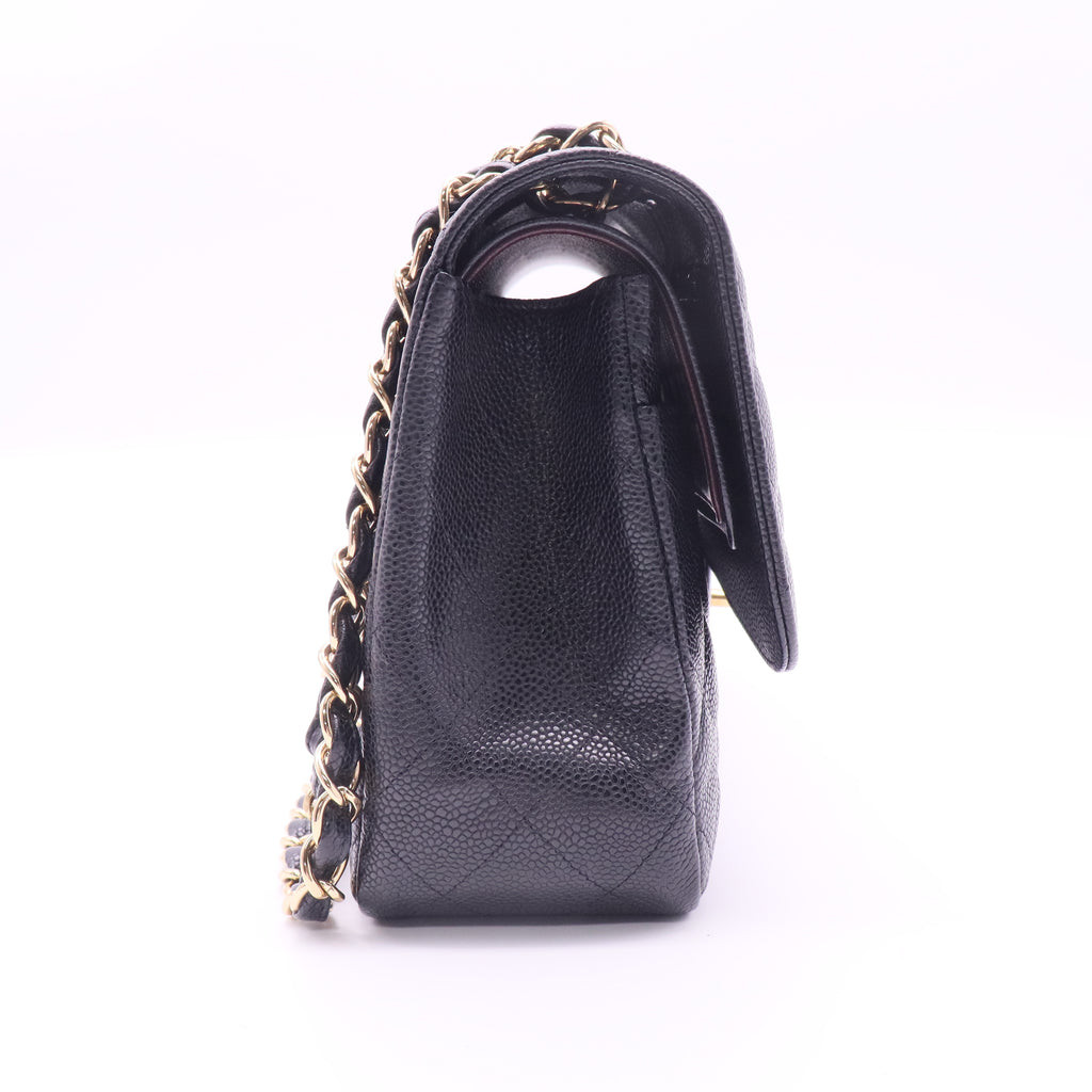 Classic Double Flap Bag Quilted Caviar Jumbo twins