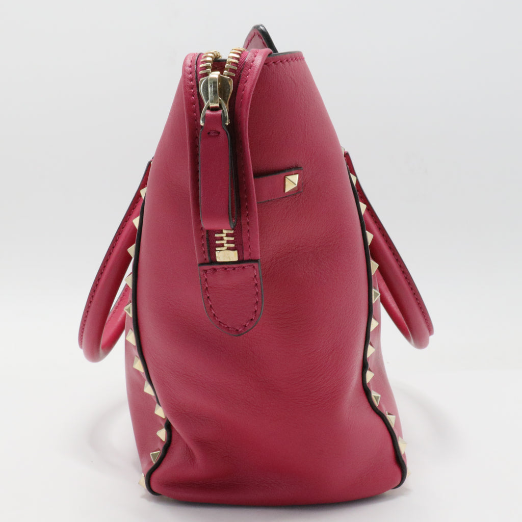 Rockstud Tote Rigid Leather Small