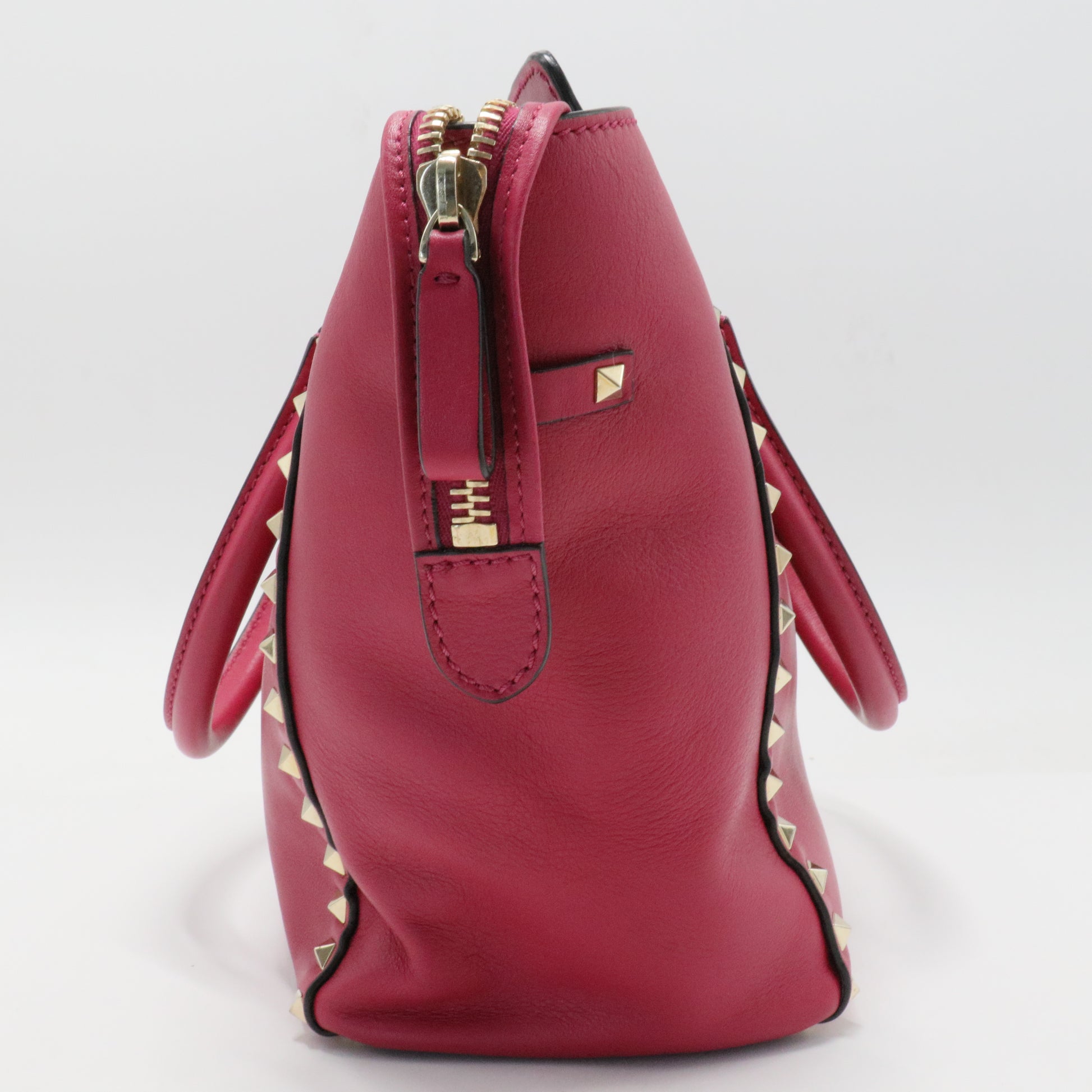 Rockstud Tote Rigid Leather Small