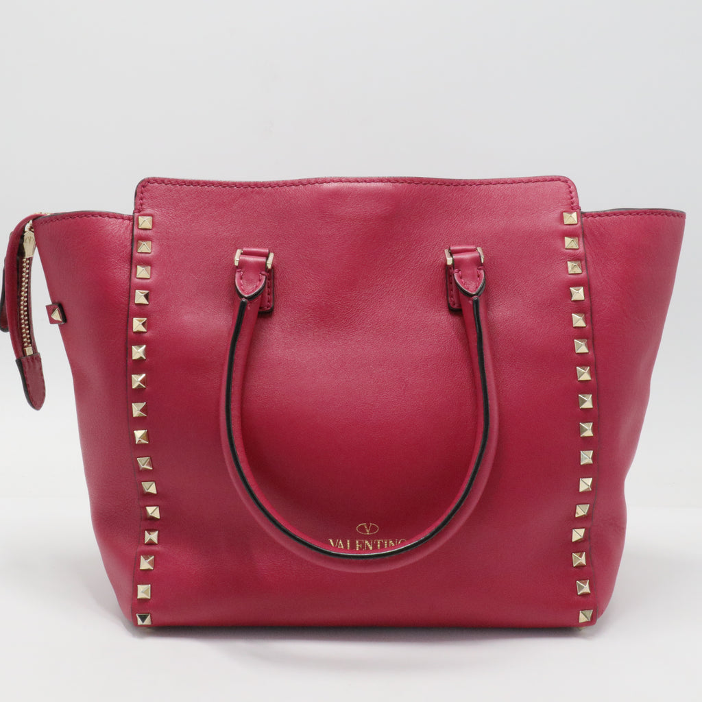 Rockstud Tote Rigid Leather Small
