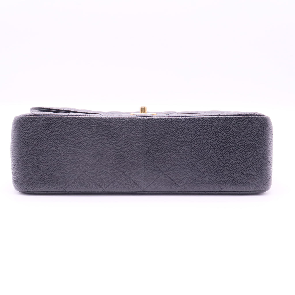 Classic Double Flap Bag Quilted Caviar Jumbo twins