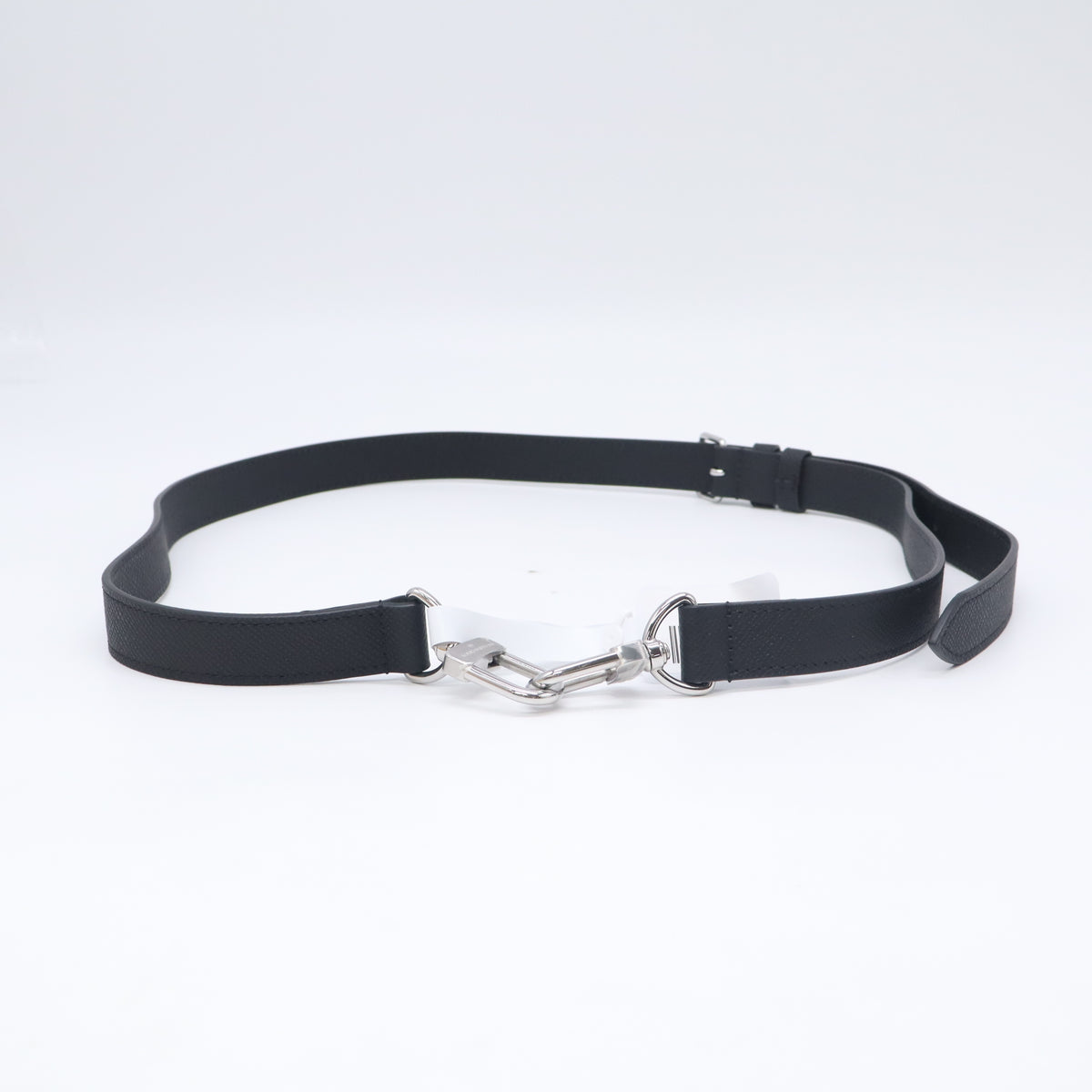 Black Leather Adjustable Keepall Strap W23112