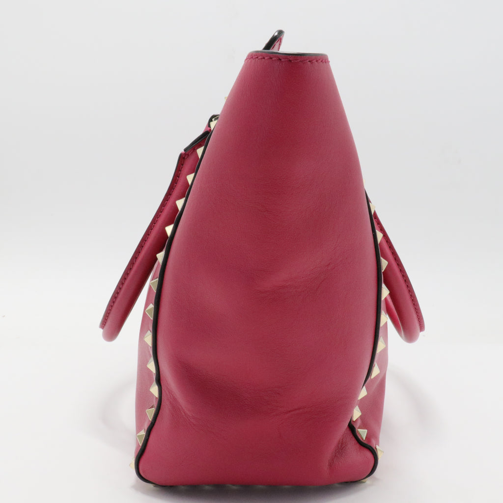 Rockstud Tote Rigid Leather Small