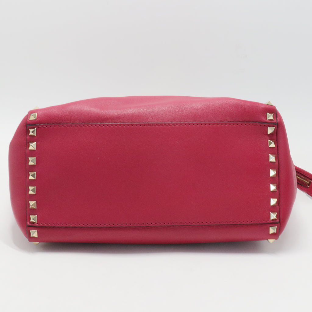 Rockstud Tote Rigid Leather Small