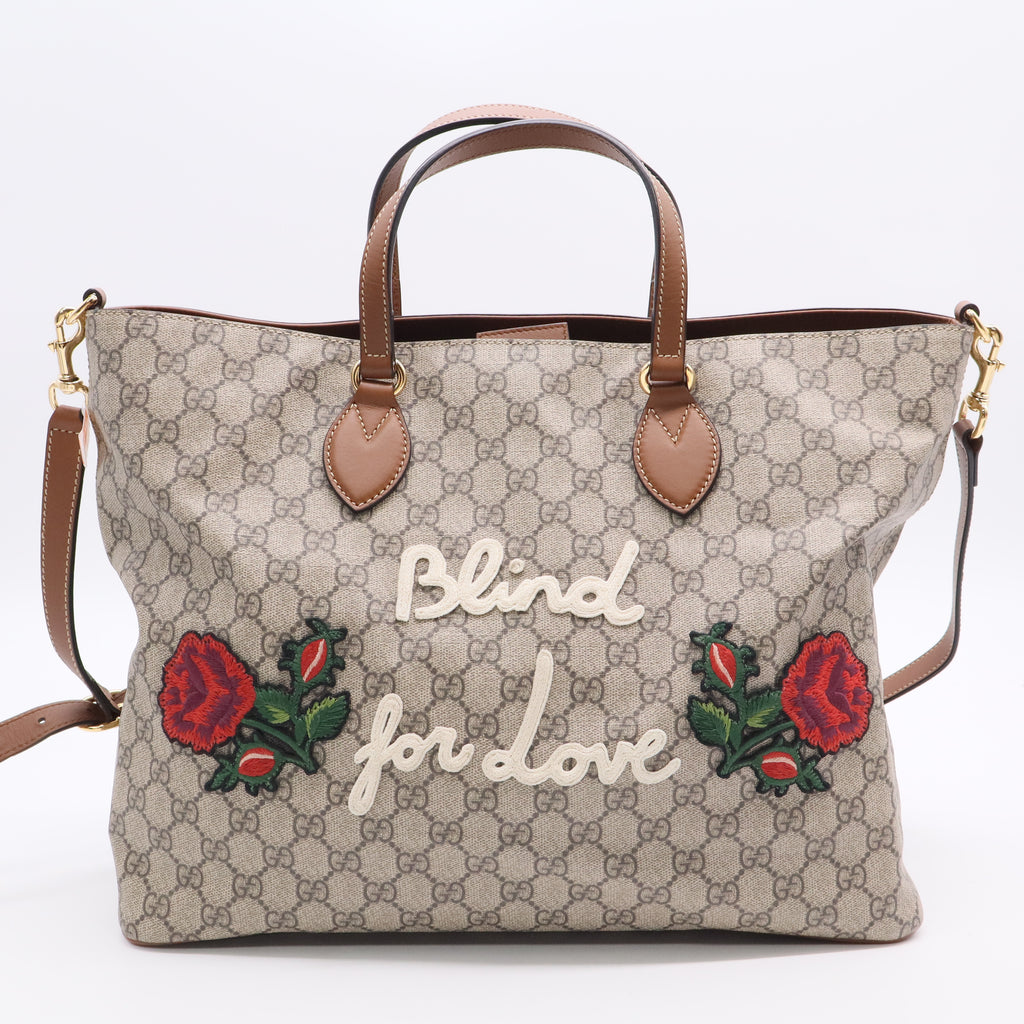 Blind for Love Embroidered GG Supreme Tote Twins B20334
