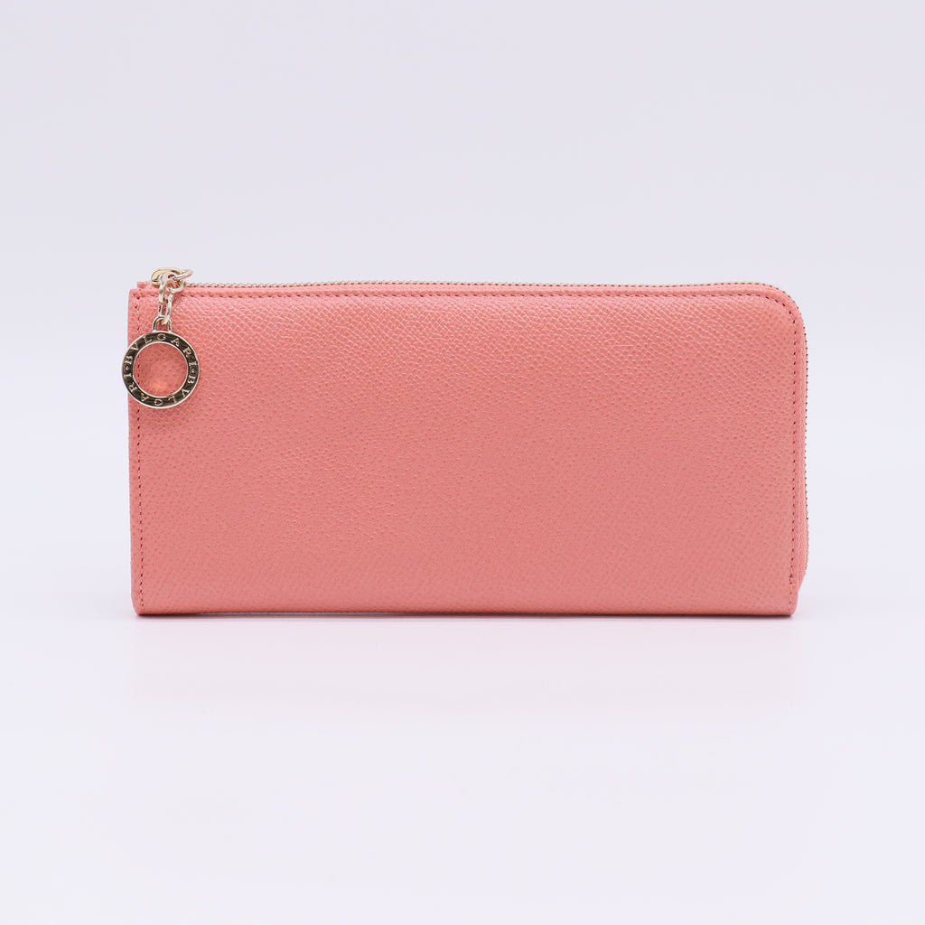 Pink Leather Zip-Around Wallet W22702