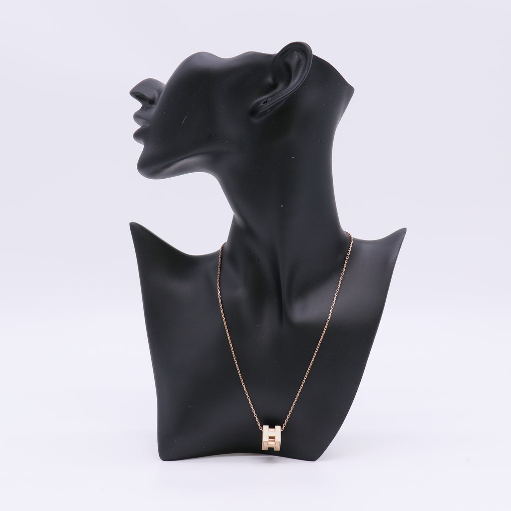 Hermès Cage d'H Cube Pendant Necklace W23076