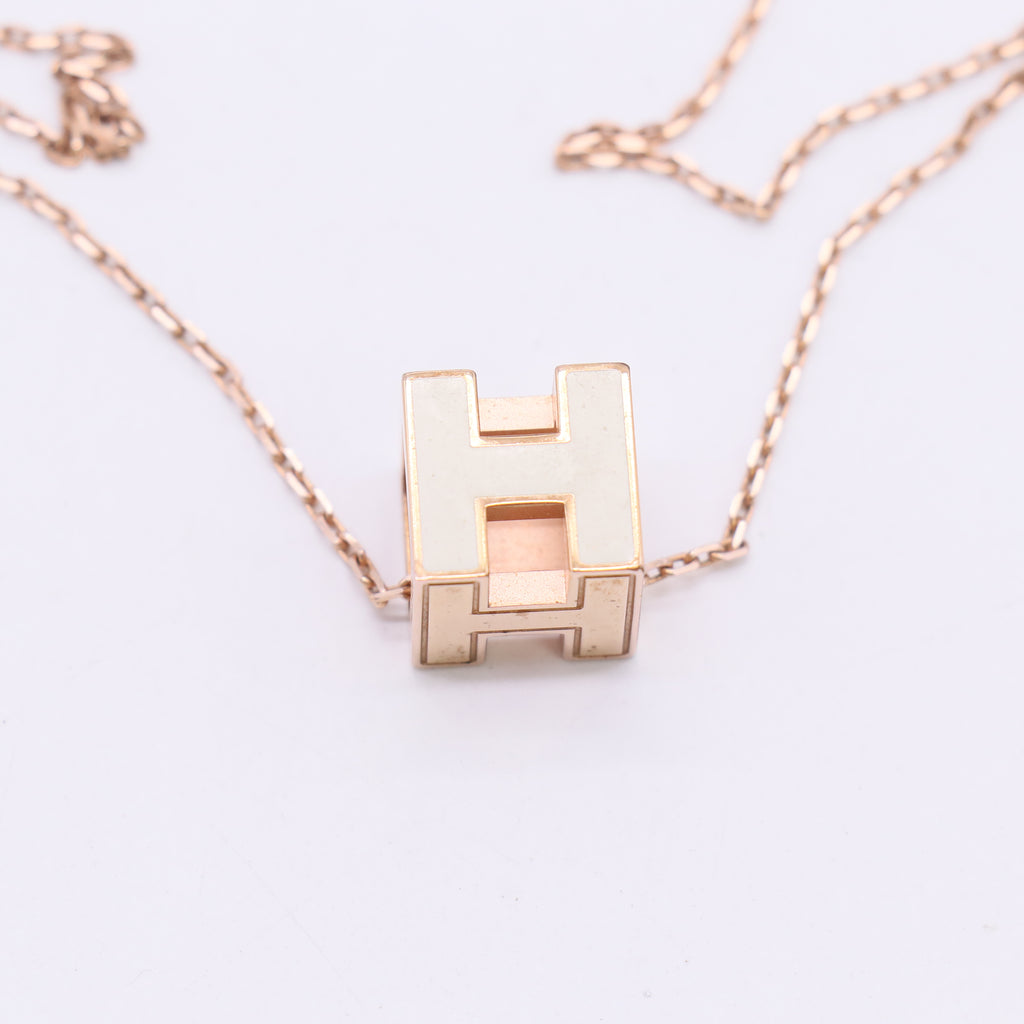 Hermès Cage d'H Cube Pendant Necklace W23076