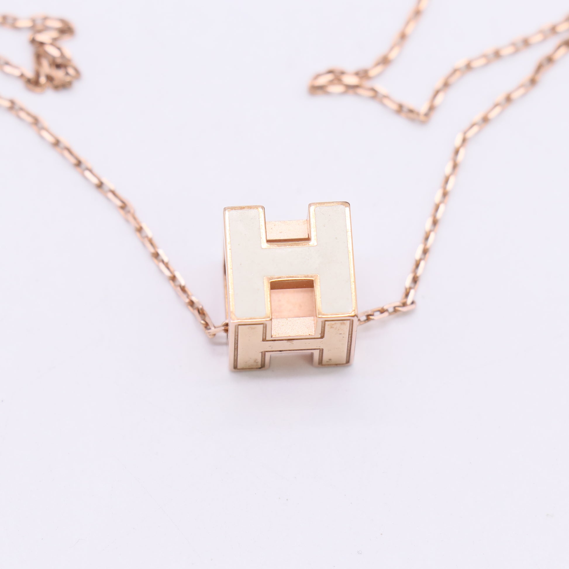 Hermès Cage d'H Cube Pendant Necklace W23076