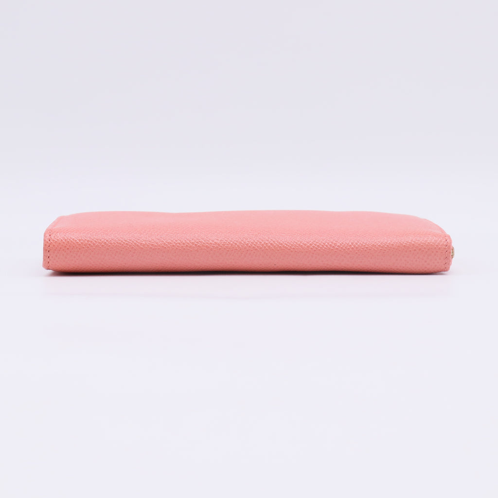 Pink Leather Zip-Around Wallet W22702